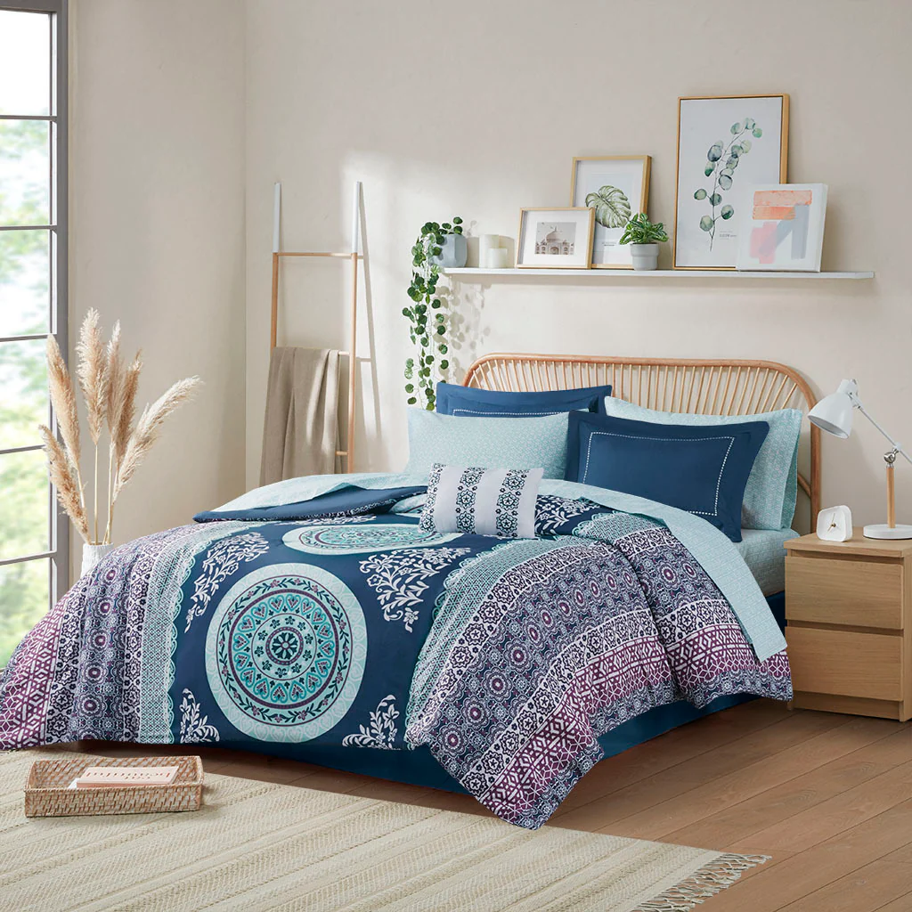 Boho Twin XL Comforter Set with Bed Sheets