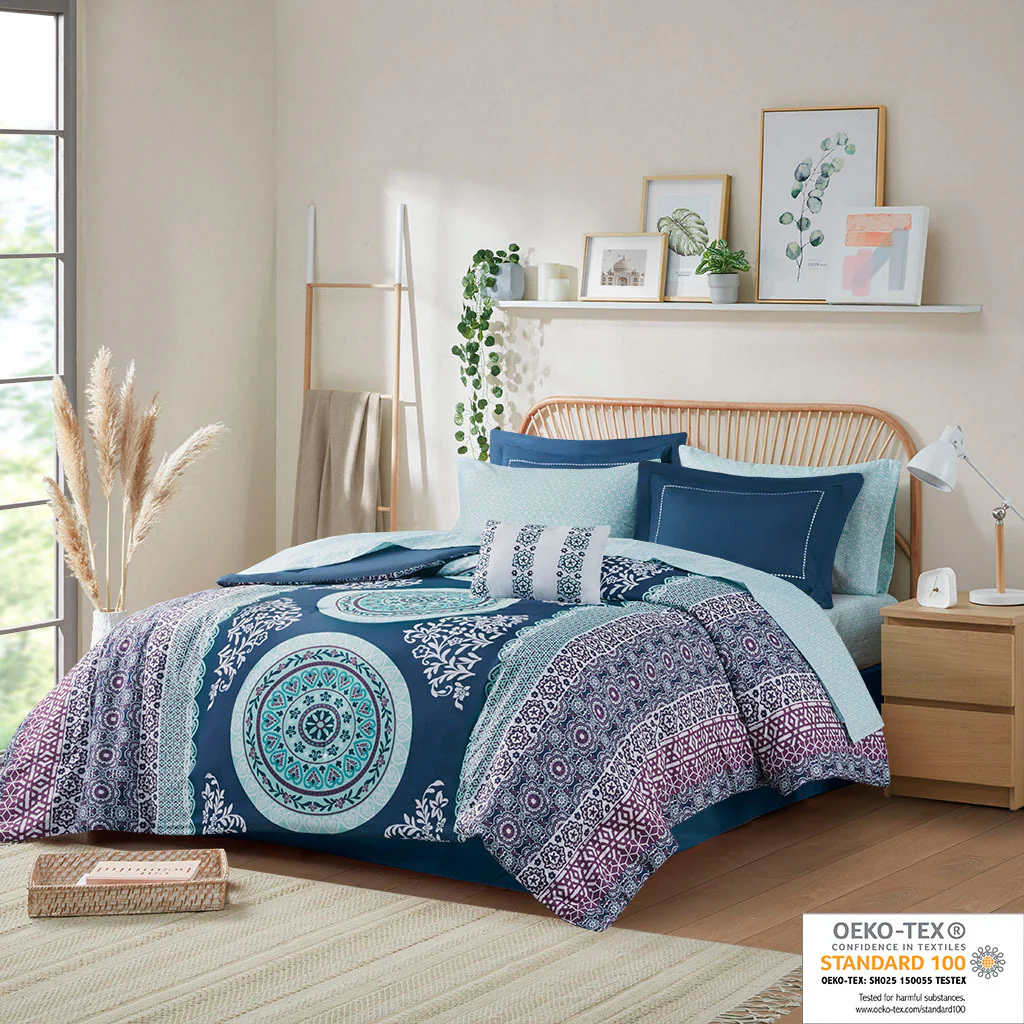 Boho Twin XL Comforter Set with Bed Sheets - Image 18