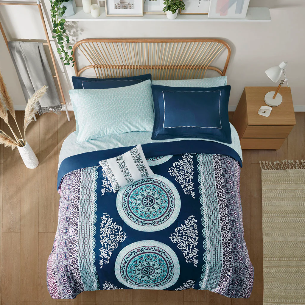 Boho Twin XL Comforter Set with Bed Sheets - Image 9