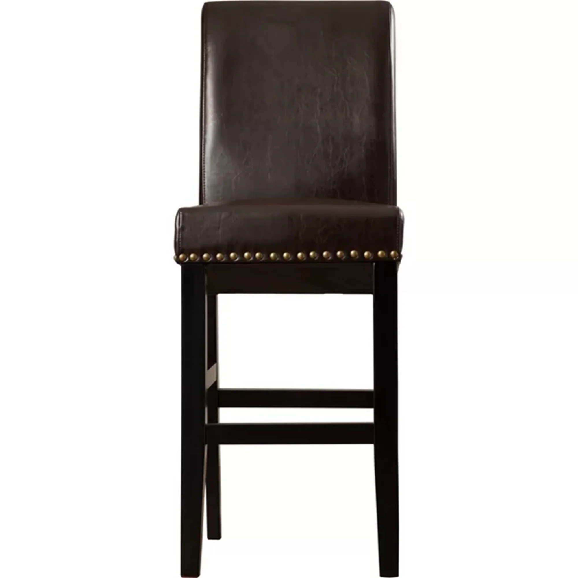 Bonded Leather Counter Stool with Solid Wood Frame, Set of 2 - Image 9