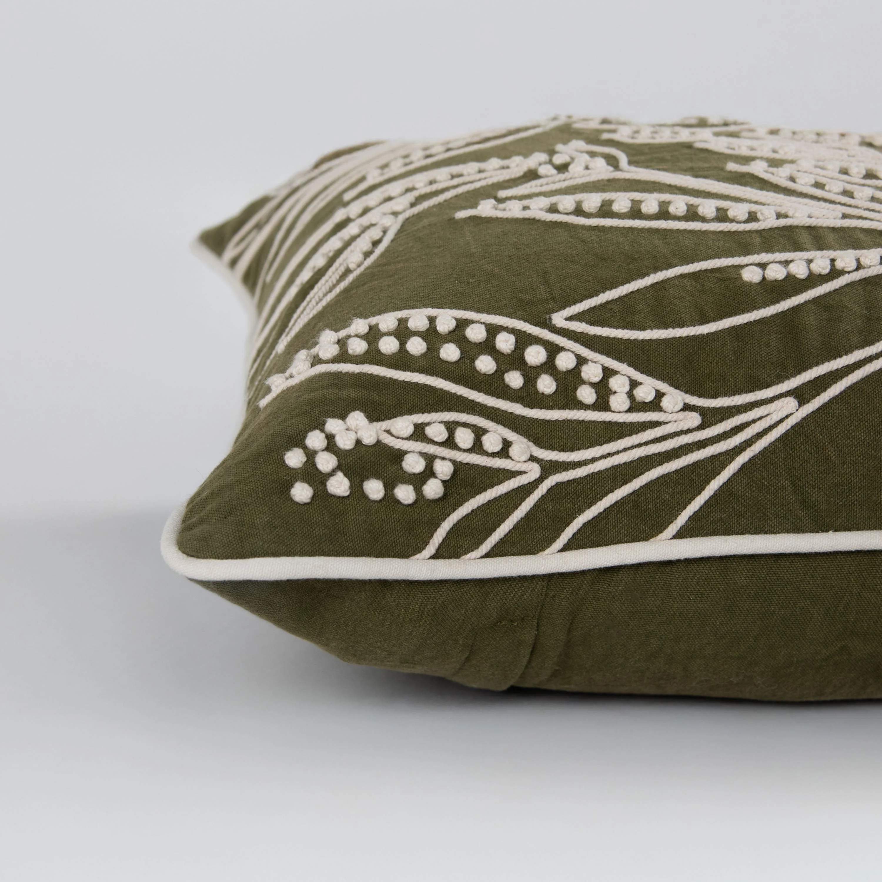 Botanical Embroidered Throw Pillow - Image 11