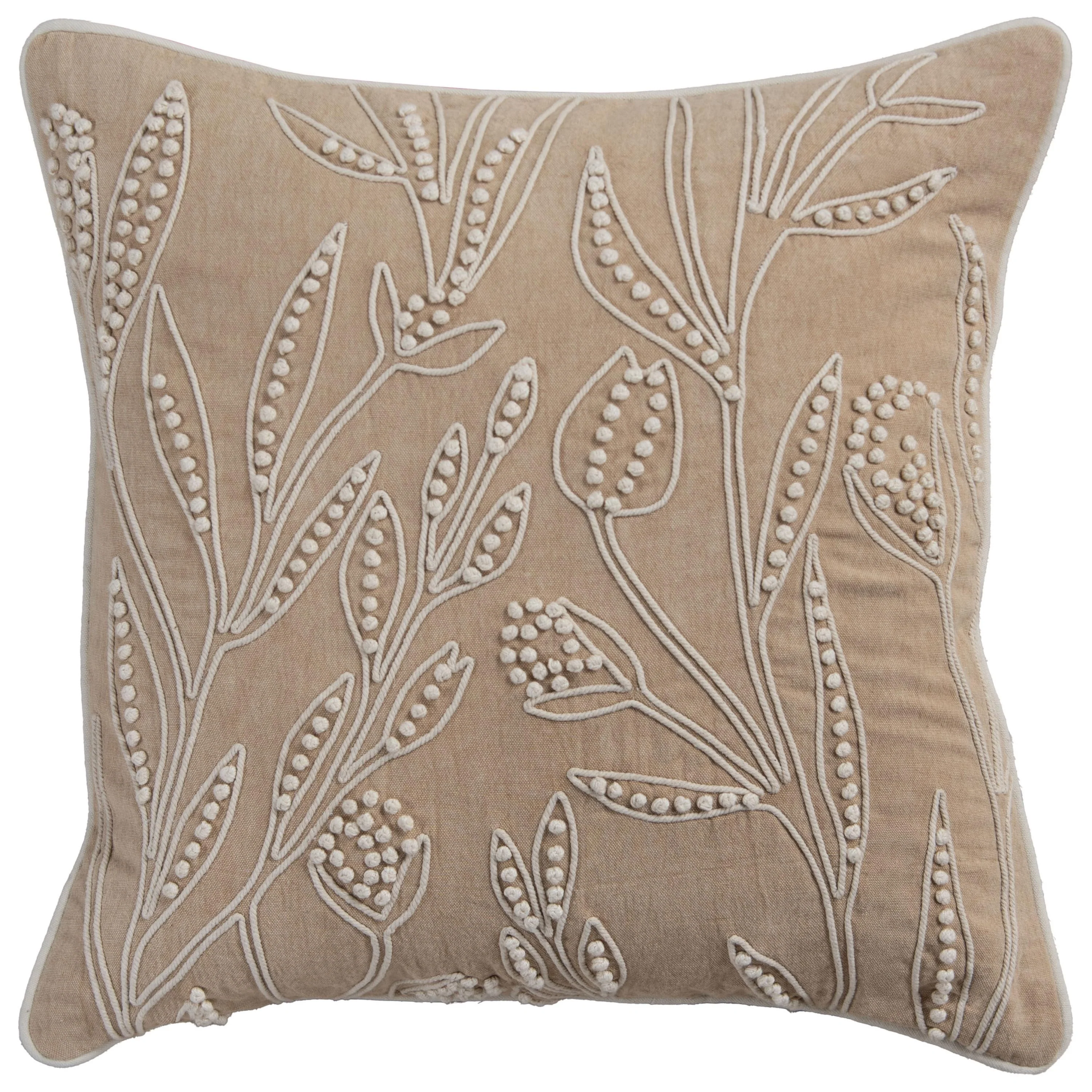 Botanical Embroidered Throw Pillow - Image 13