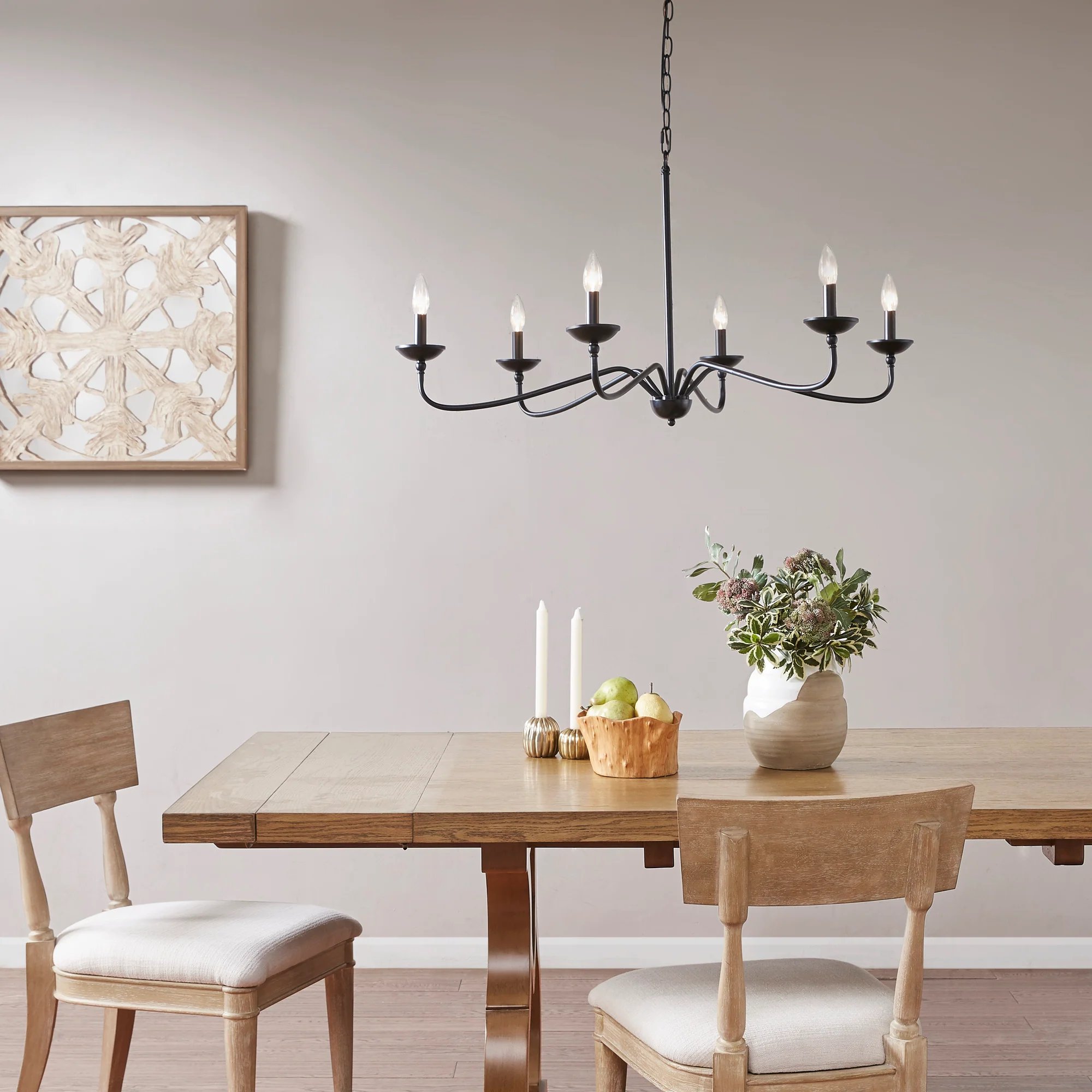Brighton 6-Light Farmhouse Metal Chandelier - Image 4