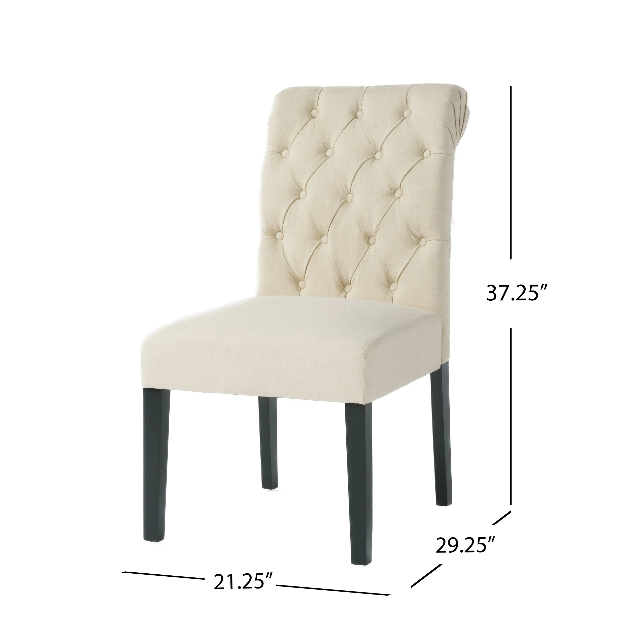 Broxton Tufted Rooltop Dining Chairs, Set of 2 - Image 5