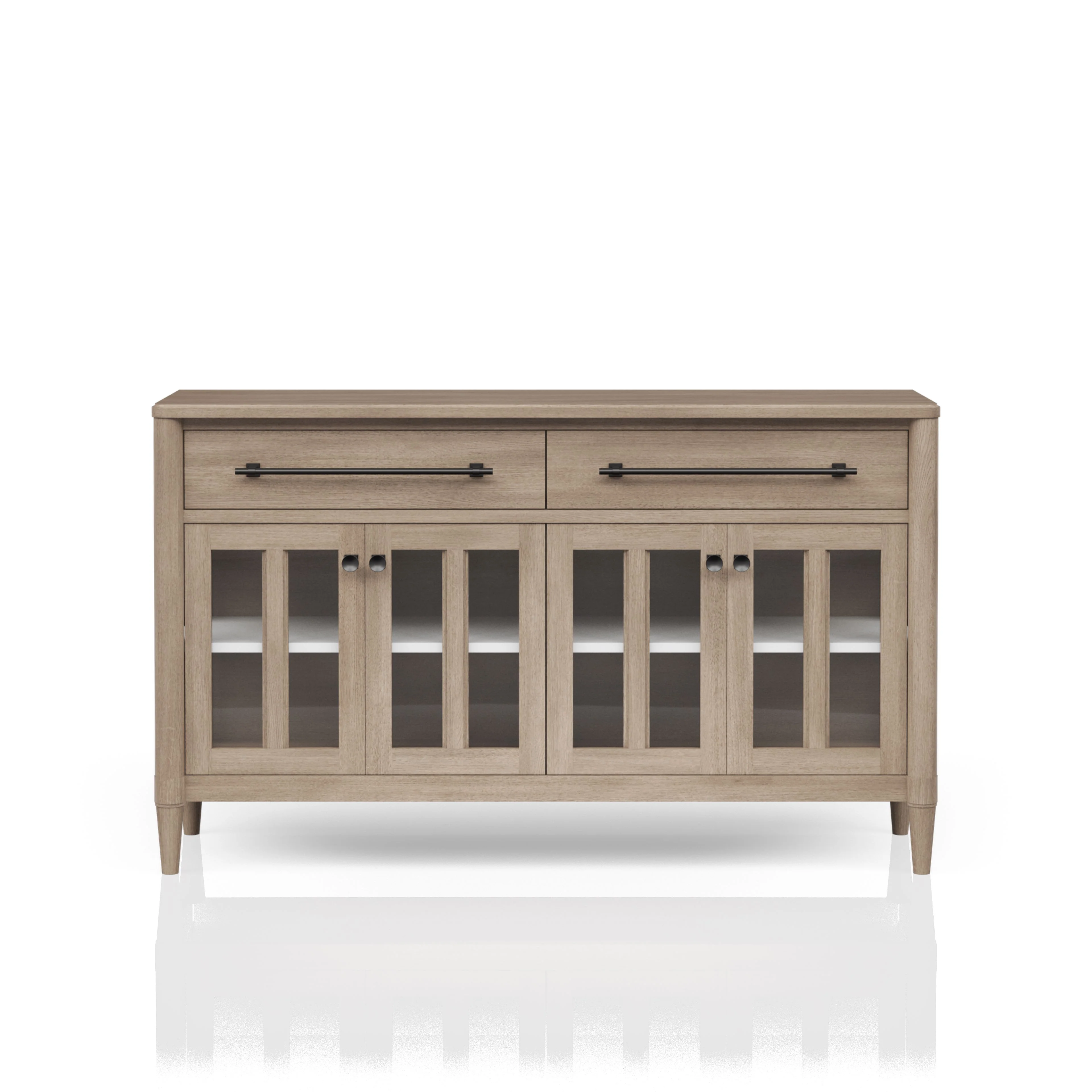 Buffet with Glass Cabinet Doors