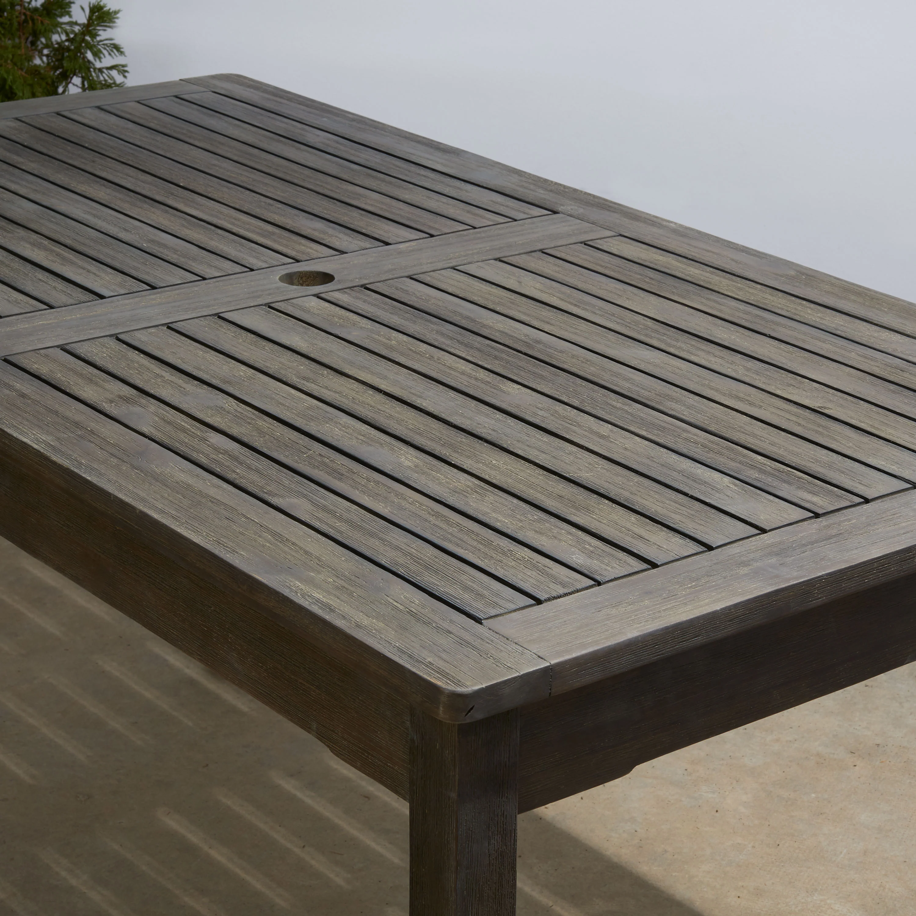 Caladesi Farmhouse Wood Outdoor Dining Table - Image 2