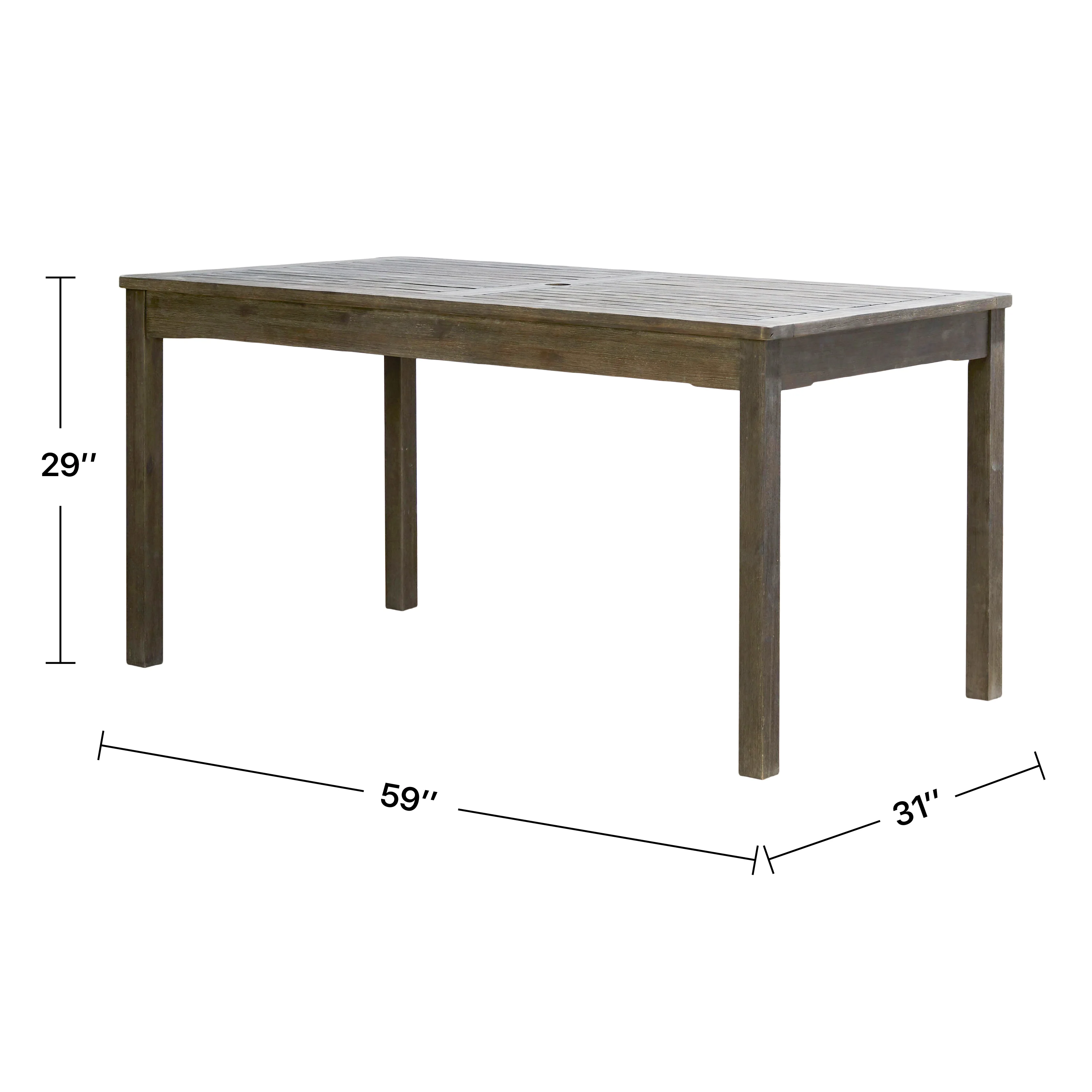 Caladesi Farmhouse Wood Outdoor Dining Table - Image 4