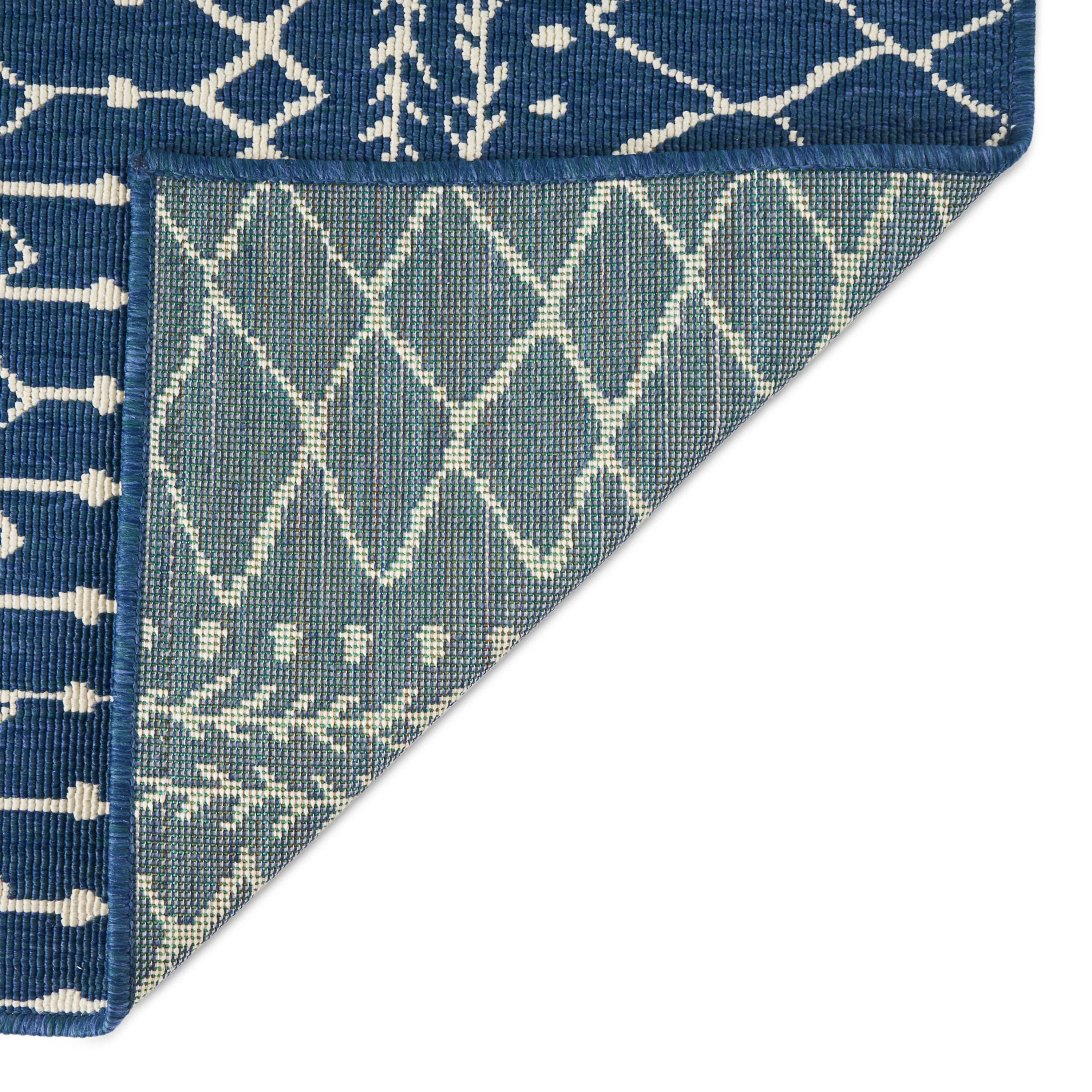 Calamity Blue Boho 63" x 84" Polypropylene Outdoor Area Rug - Image 4