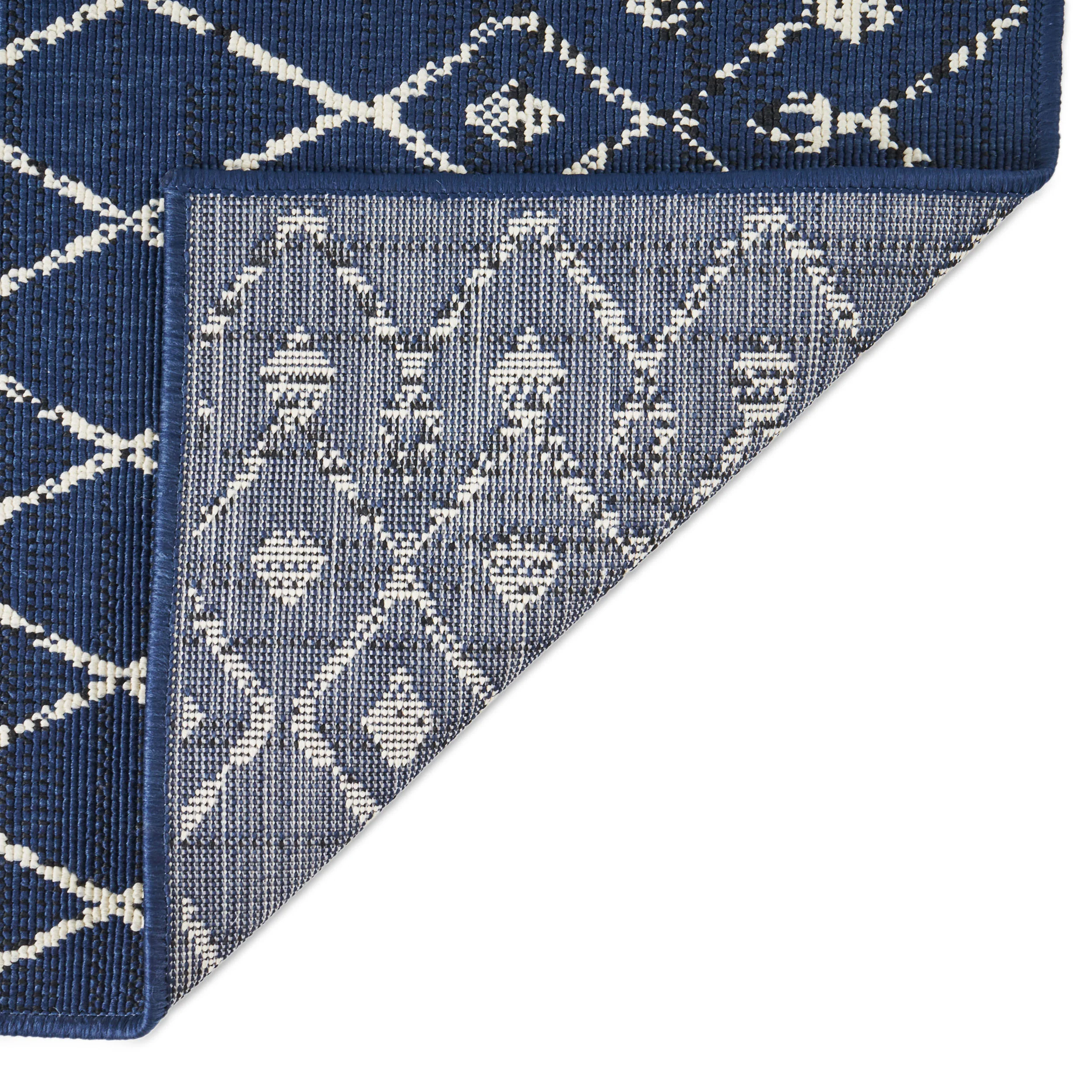 Calamity Navy Boho 63" x 84" Polypropylene Outdoor Area Rug - Image 3