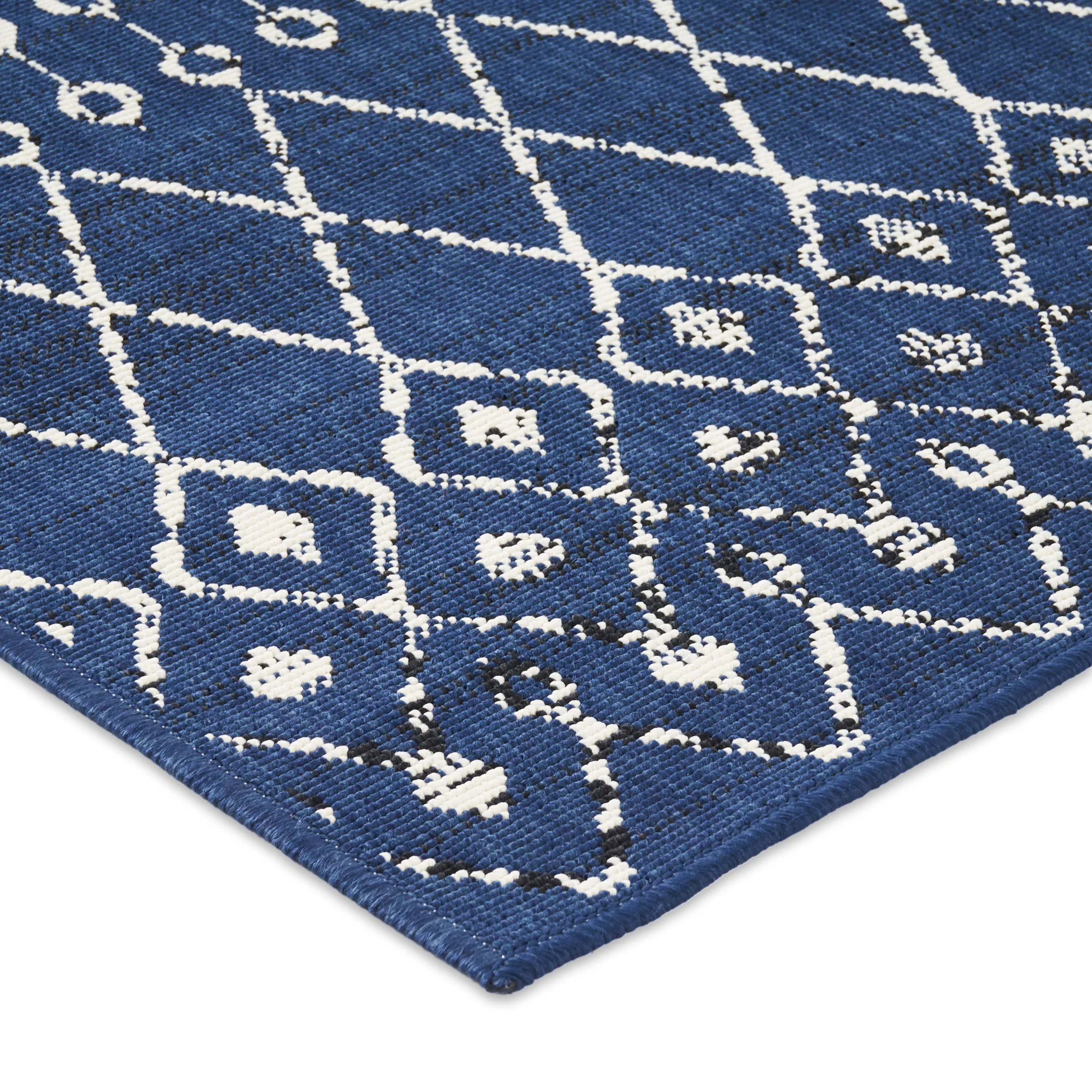 Calamity Navy Boho 63" x 84" Polypropylene Outdoor Area Rug - Image 4