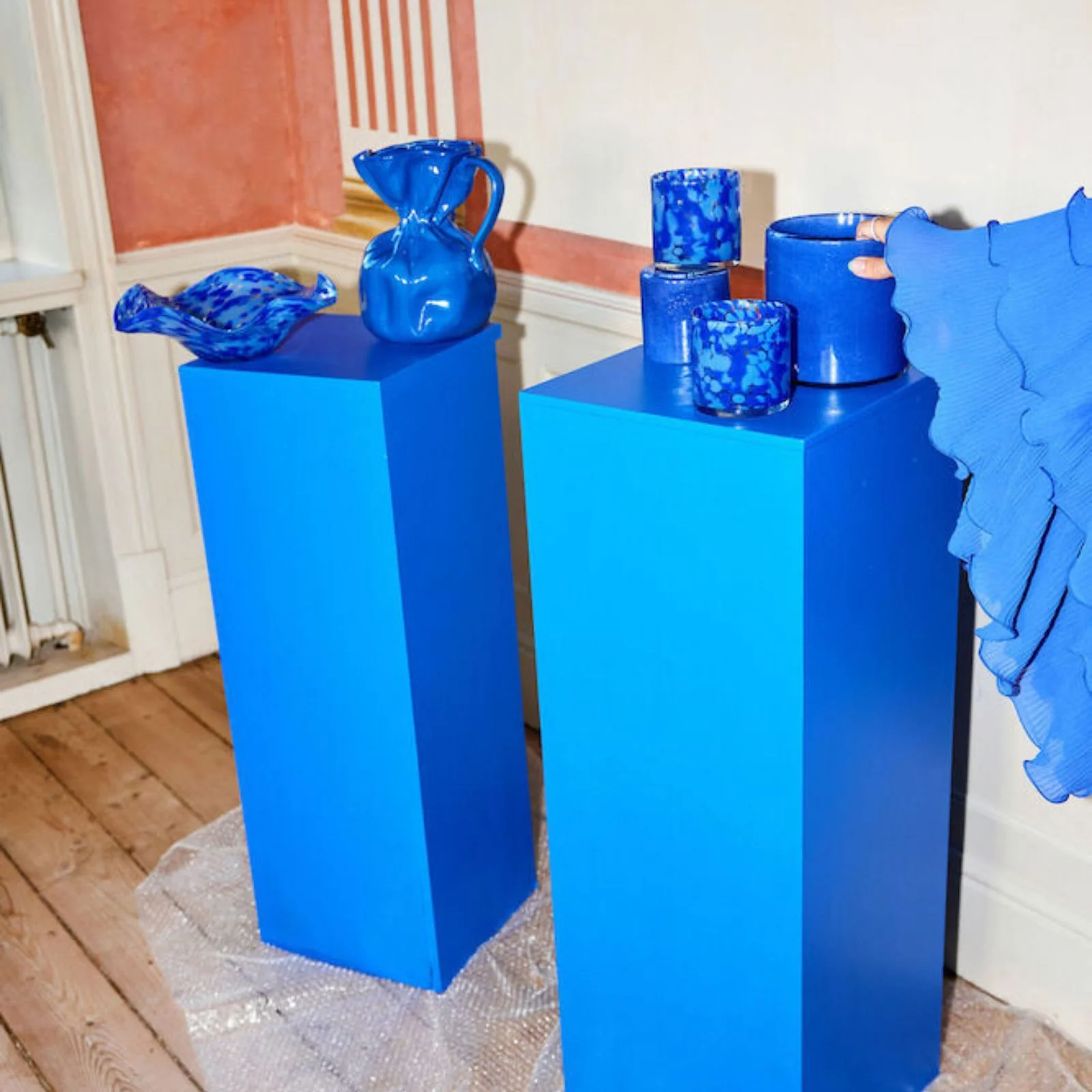 Calore Vase/Candle Holder, Small, Confetti Blue - Image 3