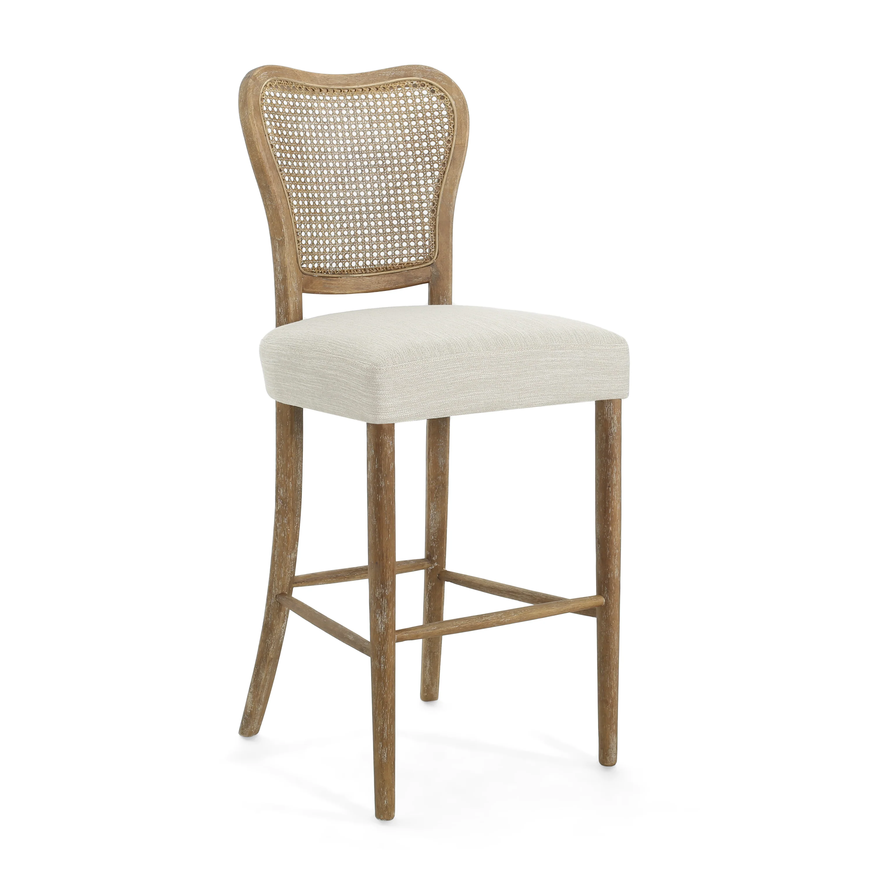 Cane-Back Upholstered Bar Stools, Set of 2 - Image 8