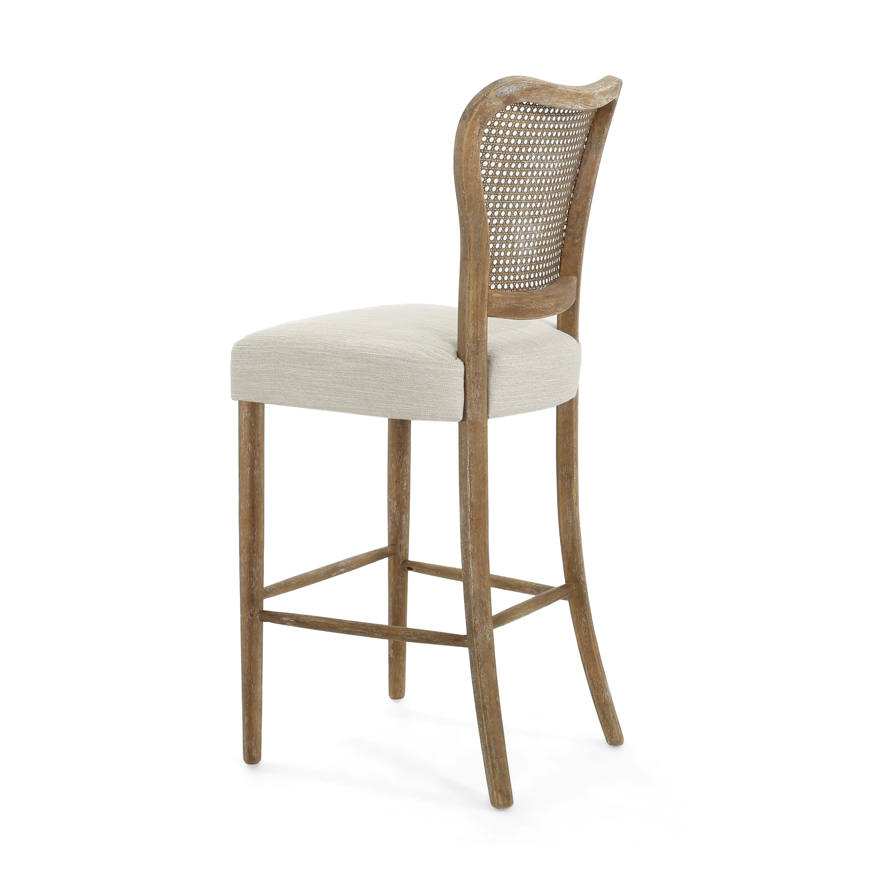 Cane-Back Upholstered Bar Stools, Set of 2 - Image 9