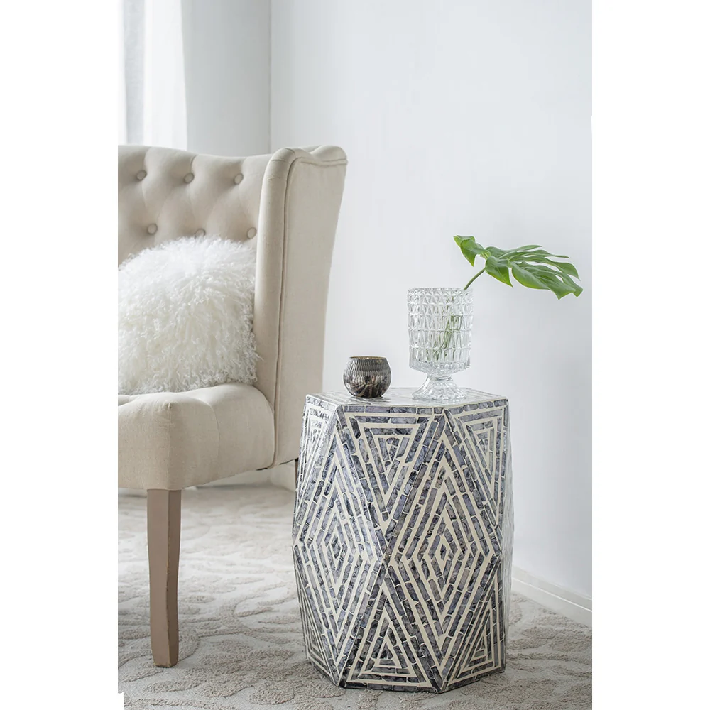 Capiz Hexagon Side Table - Image 2