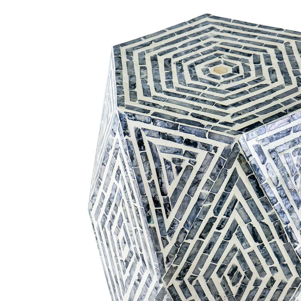 Capiz Hexagon Side Table - Image 6