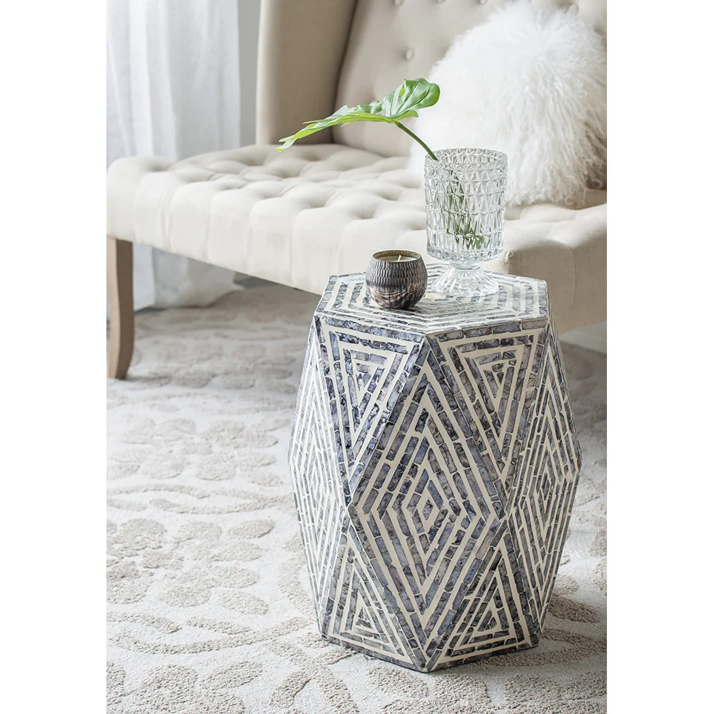 Capiz Hexagon Side Table - Image 9