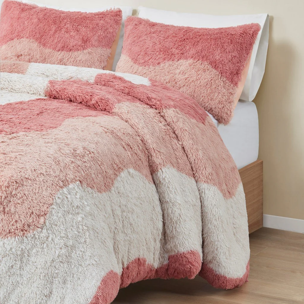 Cassie Ombre Shaggy Faux Fur Twin/Twin XL Comforter Set - Image 11