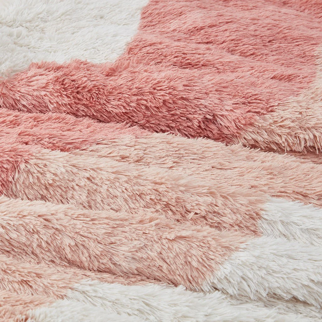 Cassie Ombre Shaggy Faux Fur Twin/Twin XL Comforter Set - Image 3