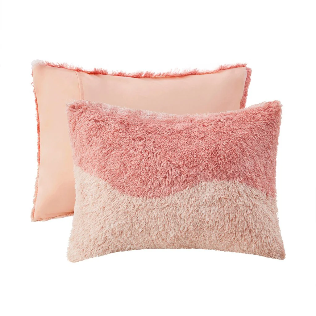 Cassie Ombre Shaggy Faux Fur Twin/Twin XL Comforter Set - Image 4