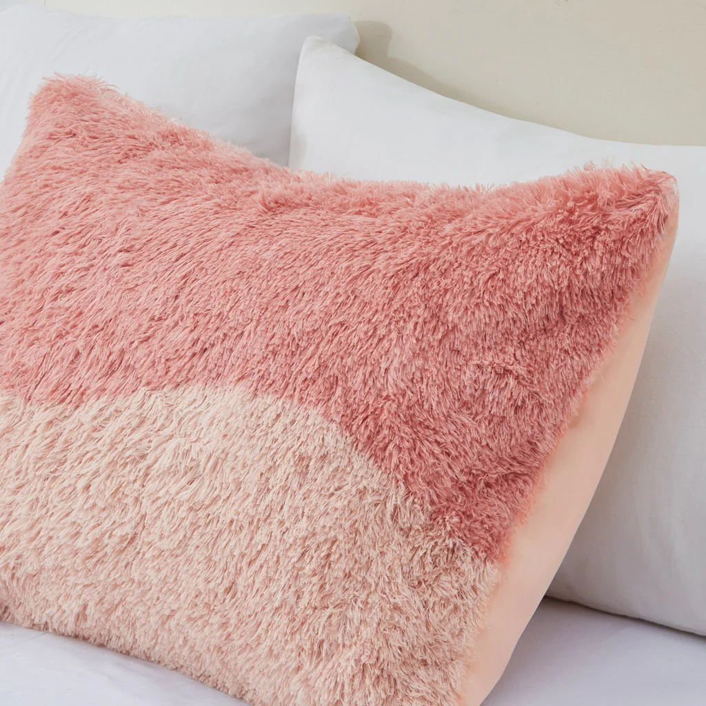 Cassie Ombre Shaggy Faux Fur Twin/Twin XL Comforter Set - Image 5