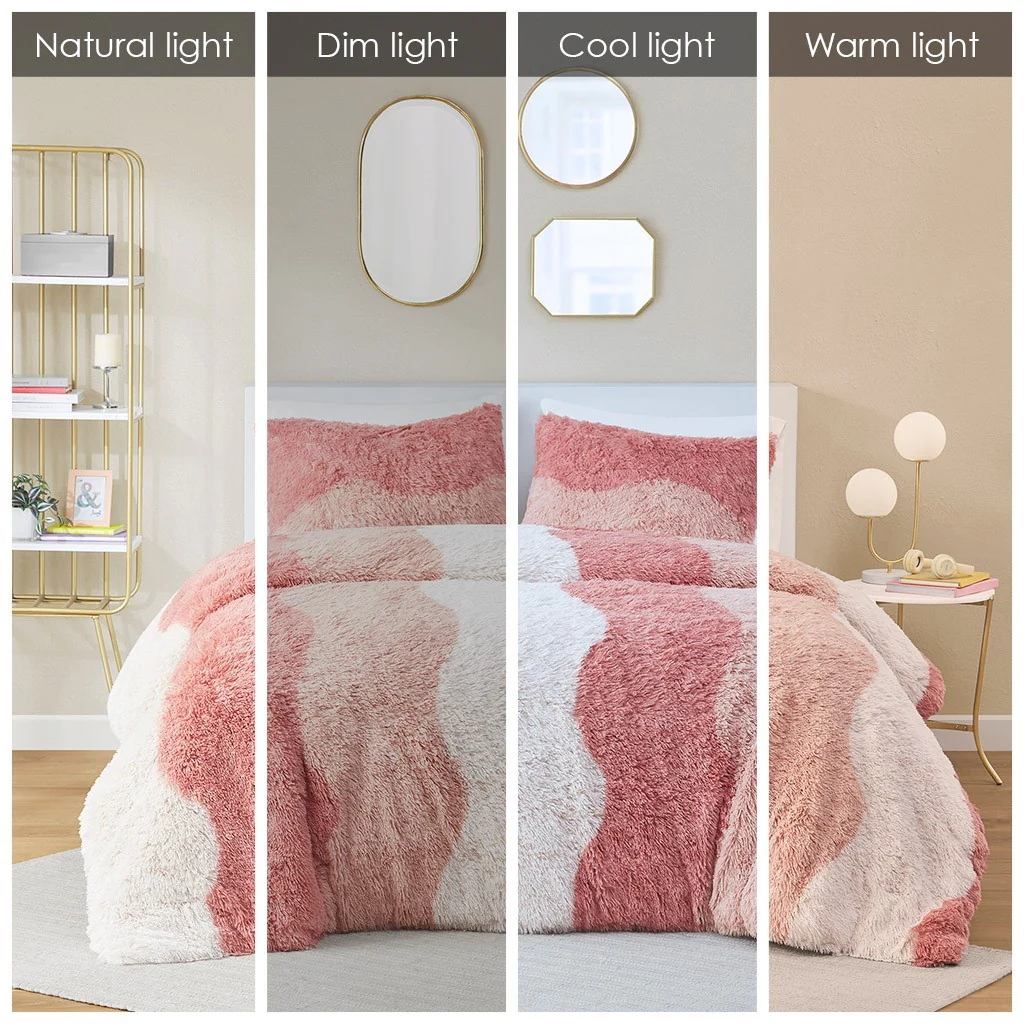 Cassie Ombre Shaggy Faux Fur Twin/Twin XL Comforter Set - Image 6