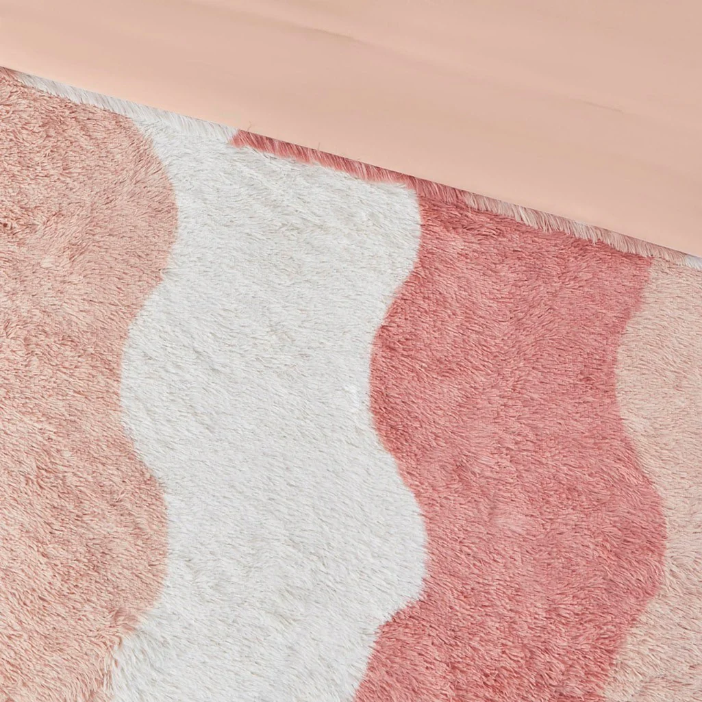Cassie Ombre Shaggy Faux Fur Twin/Twin XL Comforter Set - Image 7