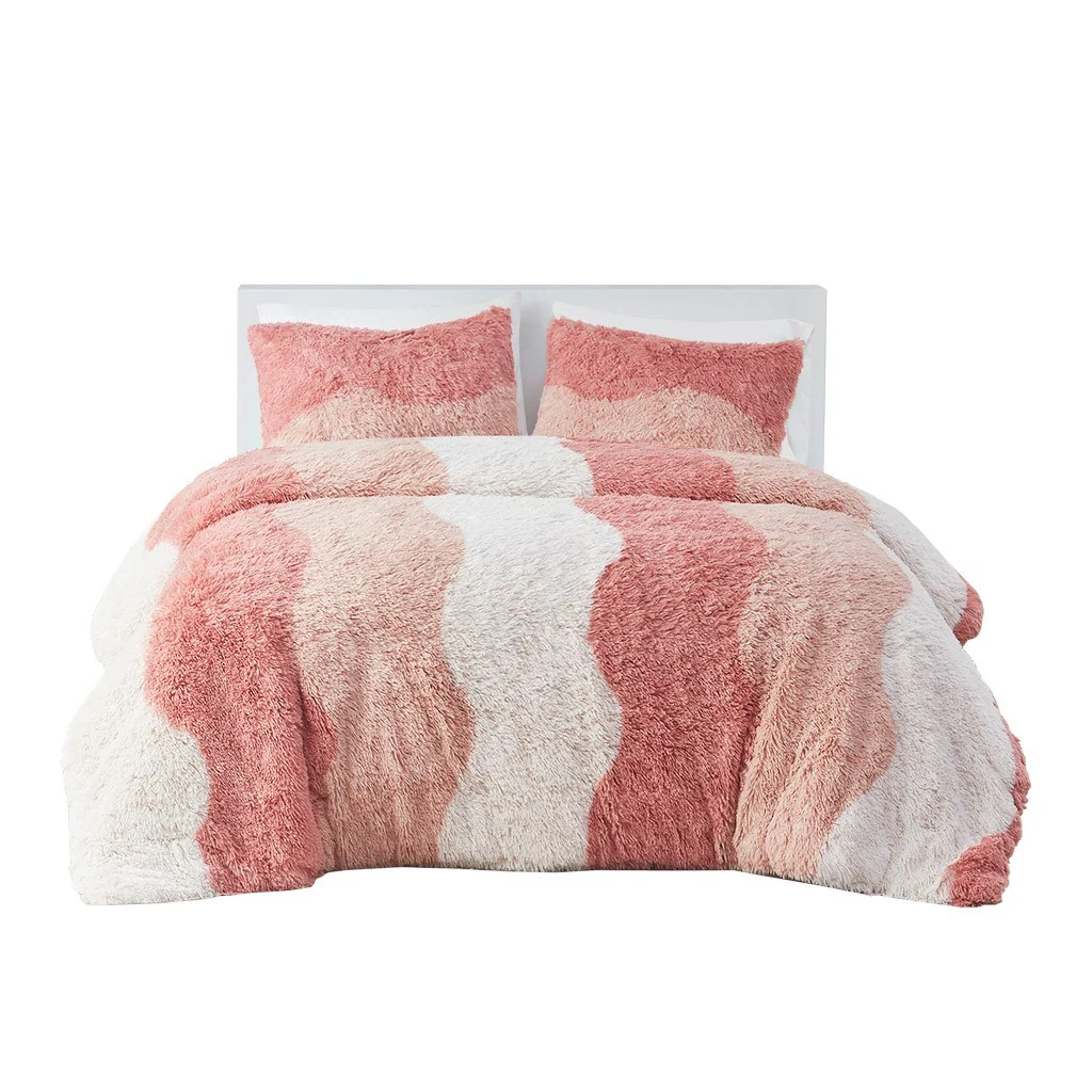 Cassie Ombre Shaggy Faux Fur Twin/Twin XL Comforter Set - Image 8