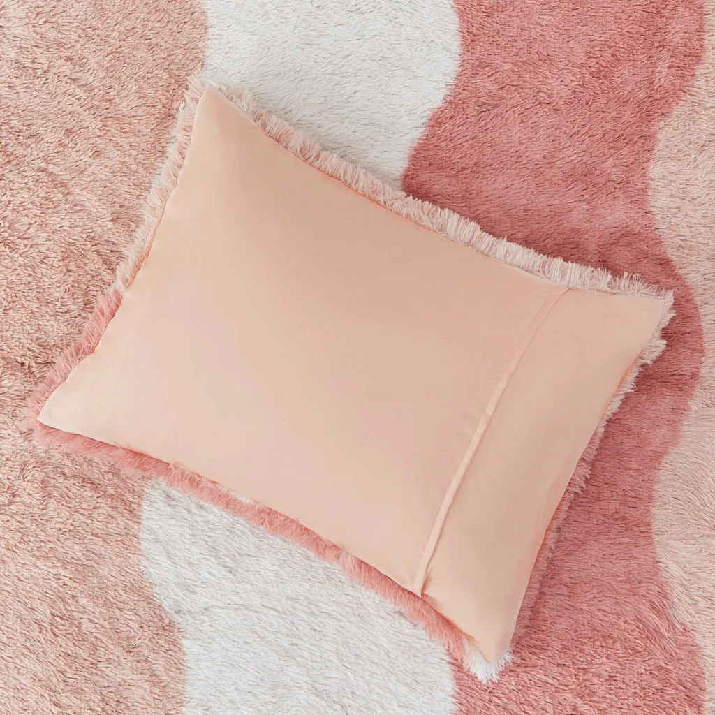 Cassie Ombre Shaggy Faux Fur Twin/Twin XL Comforter Set - Image 9