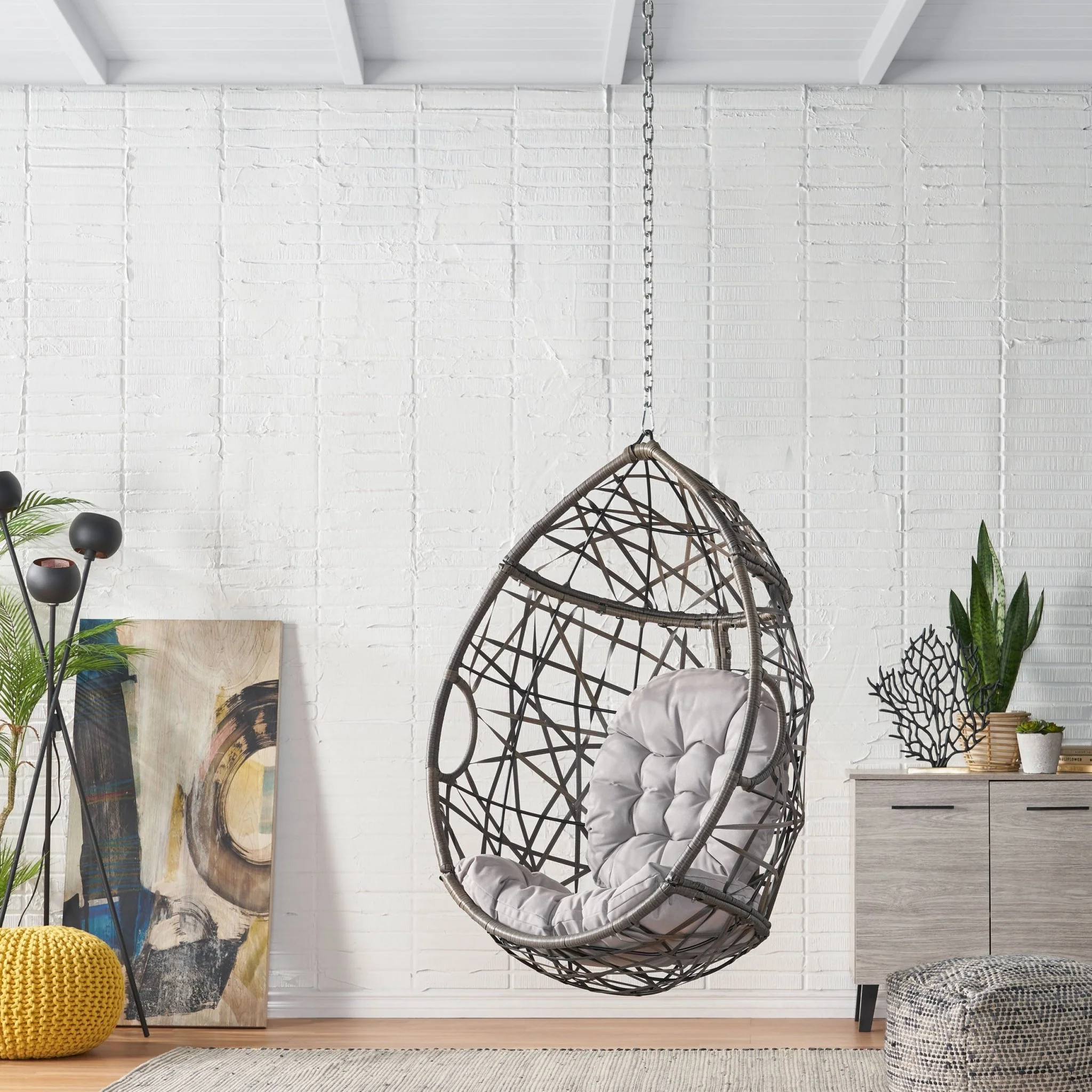 Celestia Outdoor Hanging Chair with 8ft Chain and Egg Shape - Image 26