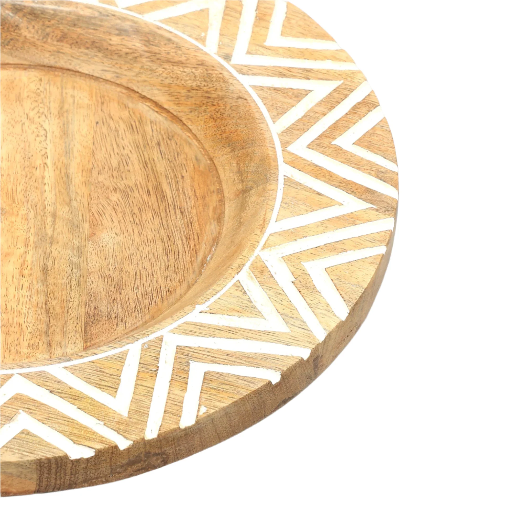 Chevron Handcrafted 13" Wood Charger Plate - Image 6