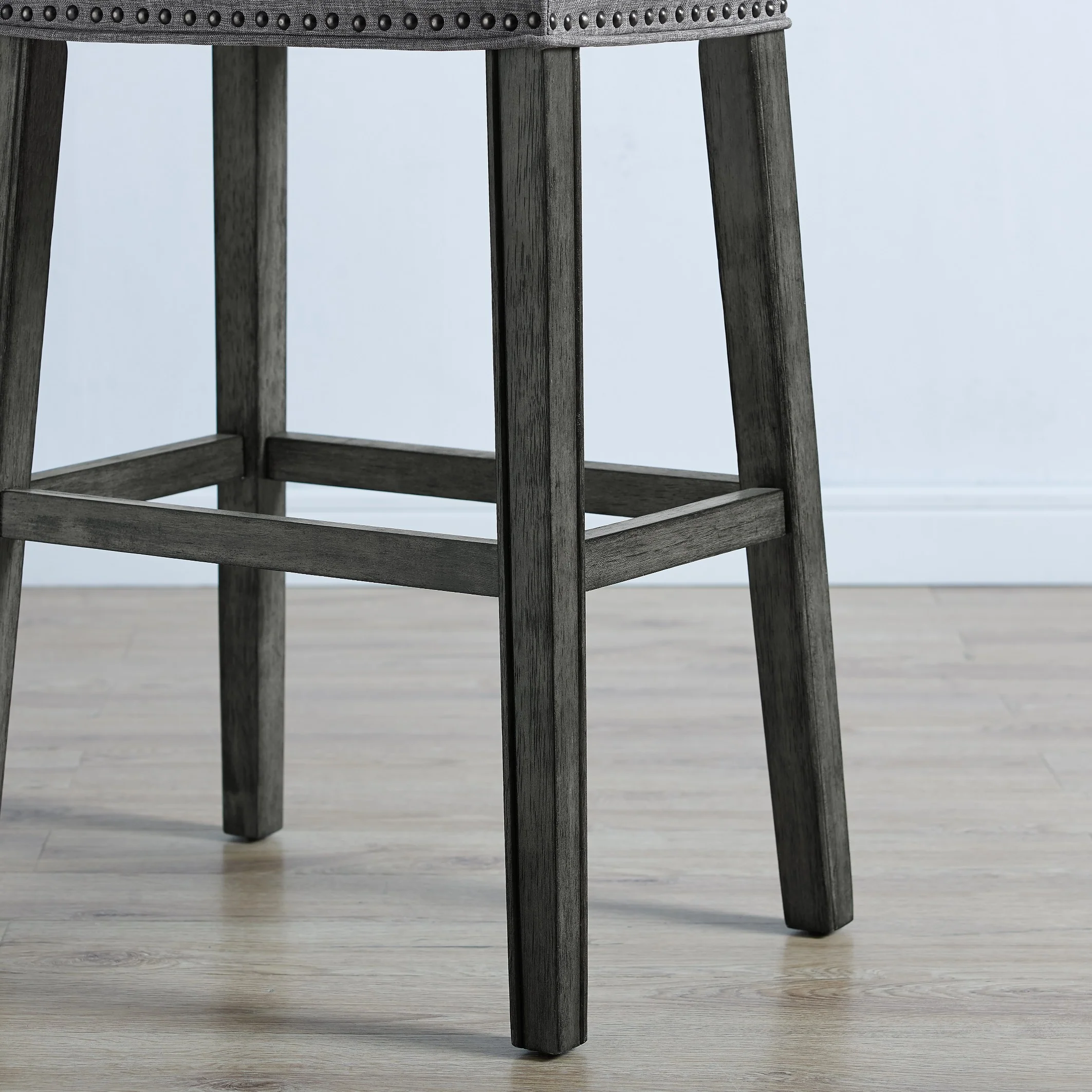 Coco Upholstered Backless Saddle Seat Bar Stools, Set of 2 - Image 4
