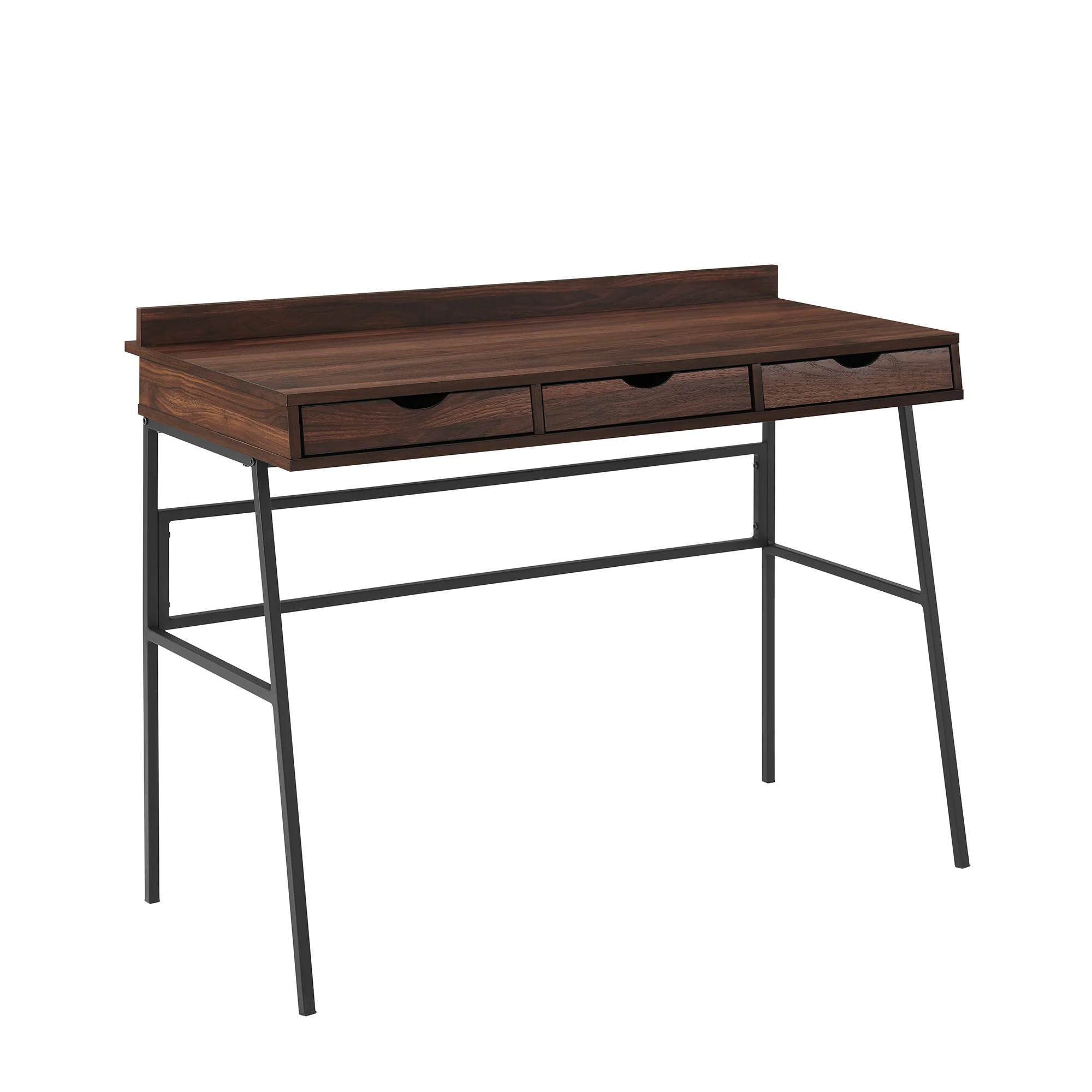 Contemporary Angled 3-Drawer Desk