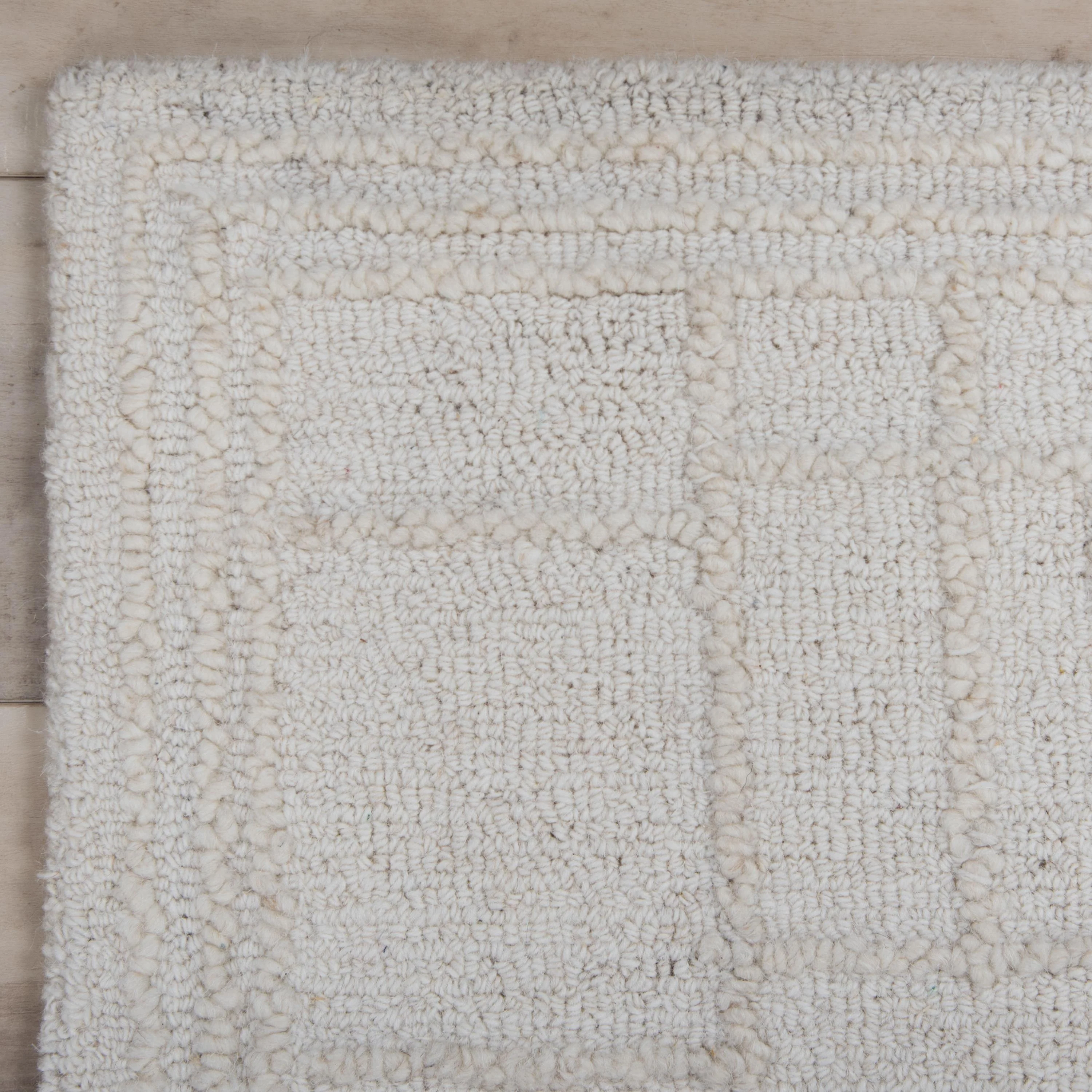 Contemporary Hand Tufted 100% Wool Geometric Area Rug - Image 5
