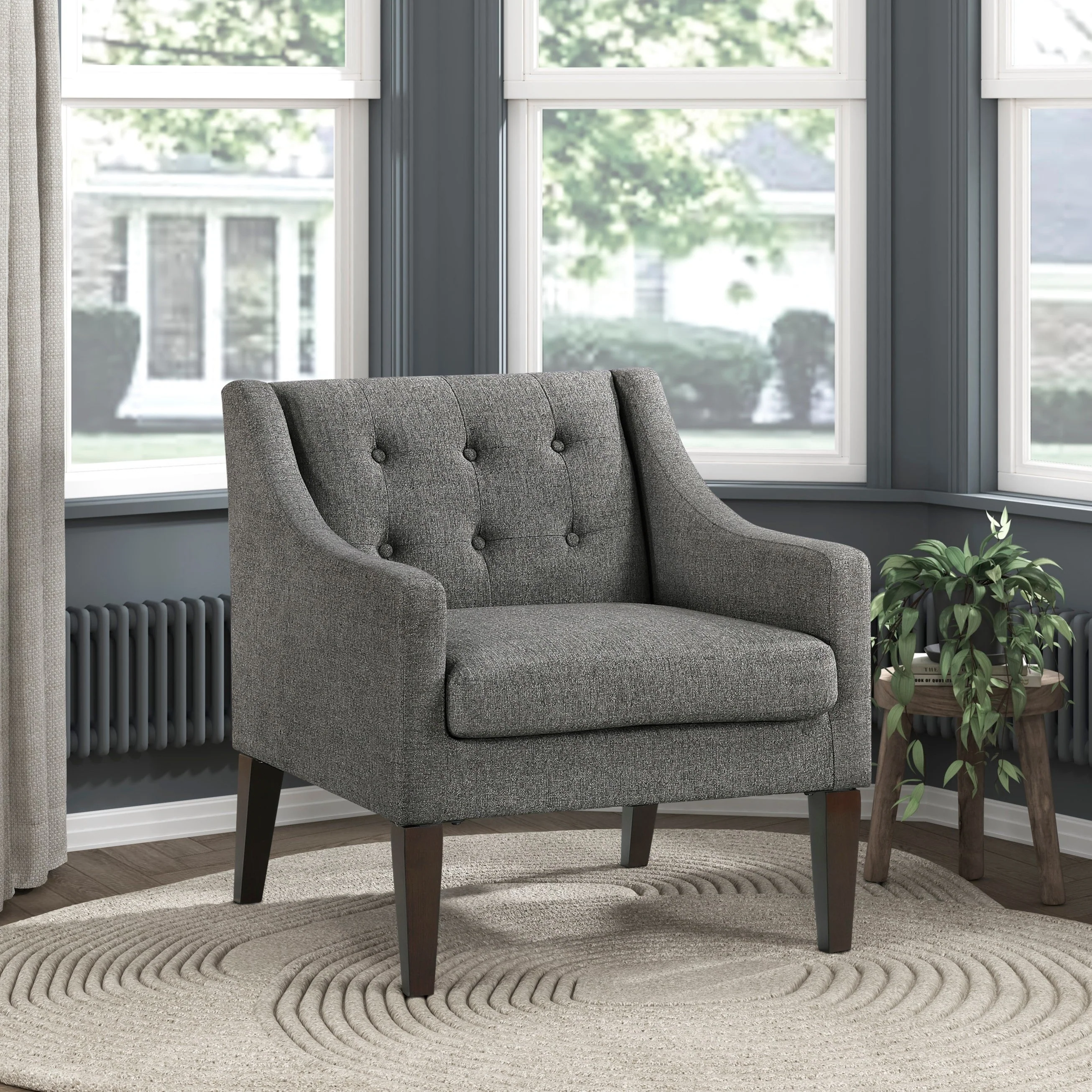 Contemporary Button Tufted Accent Chair - Image 5