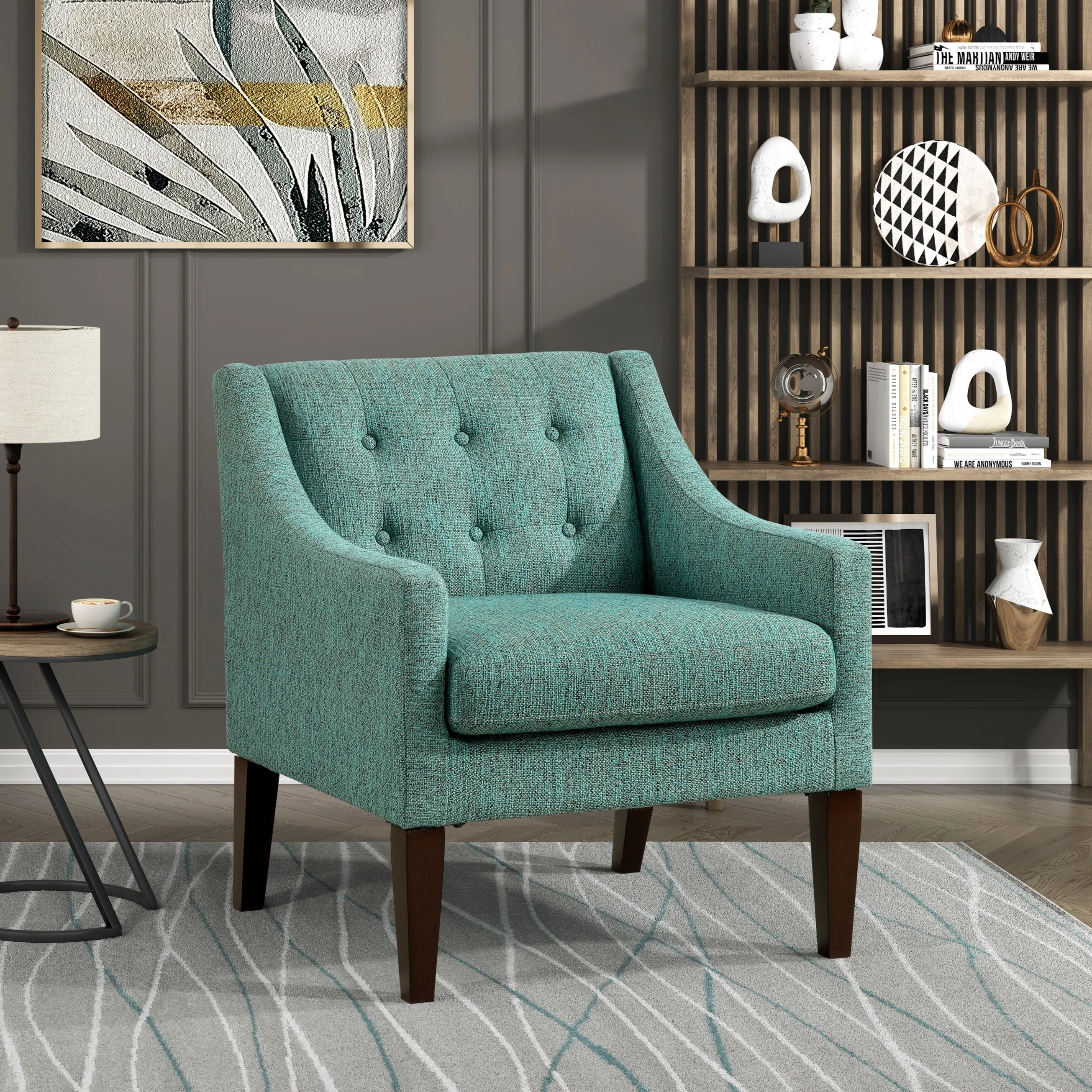 Contemporary Button Tufted Accent Chair - Image 50