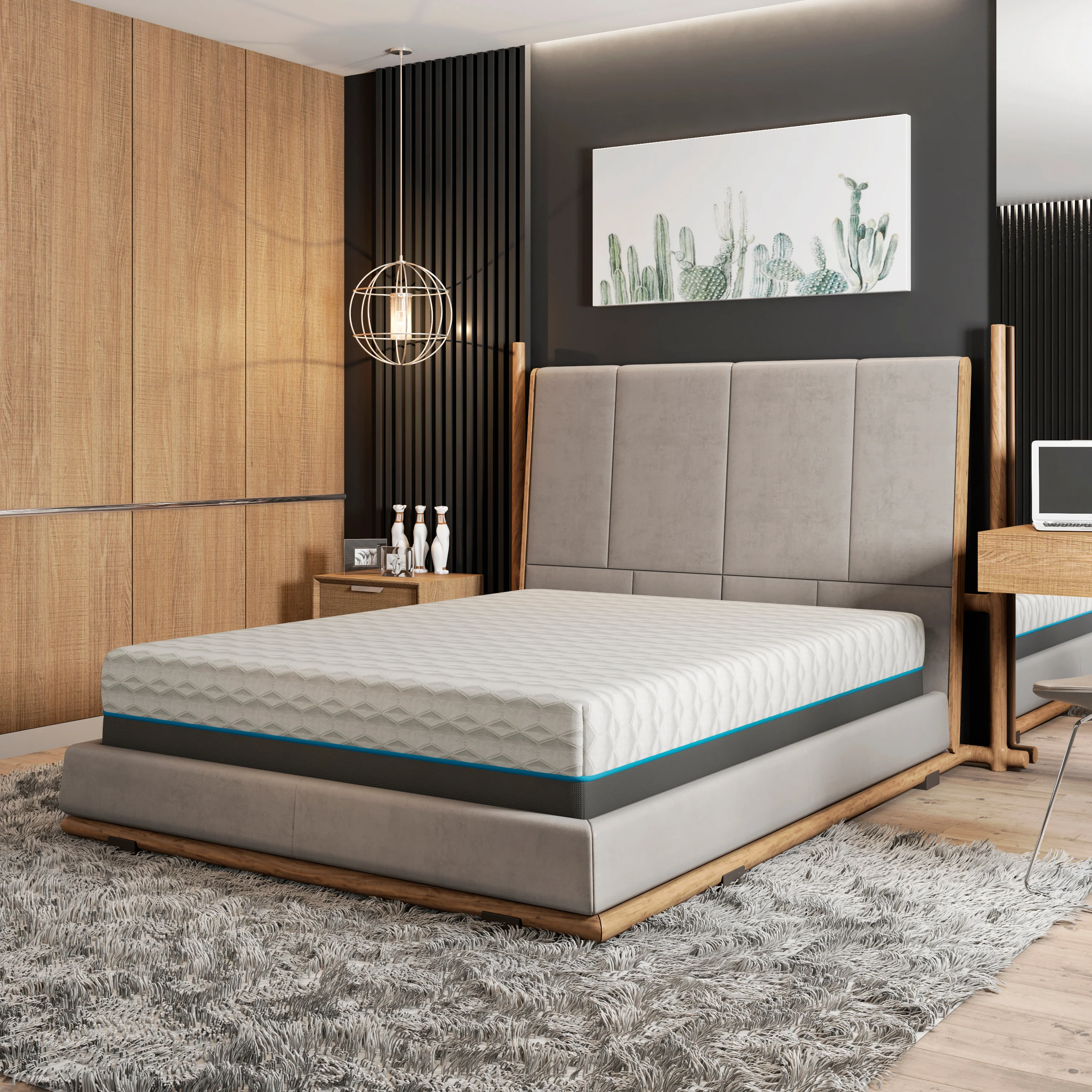 BedTech Copper Lux 12" Soft Memory Foam Mattress With Phase Change Cooling Fabric
