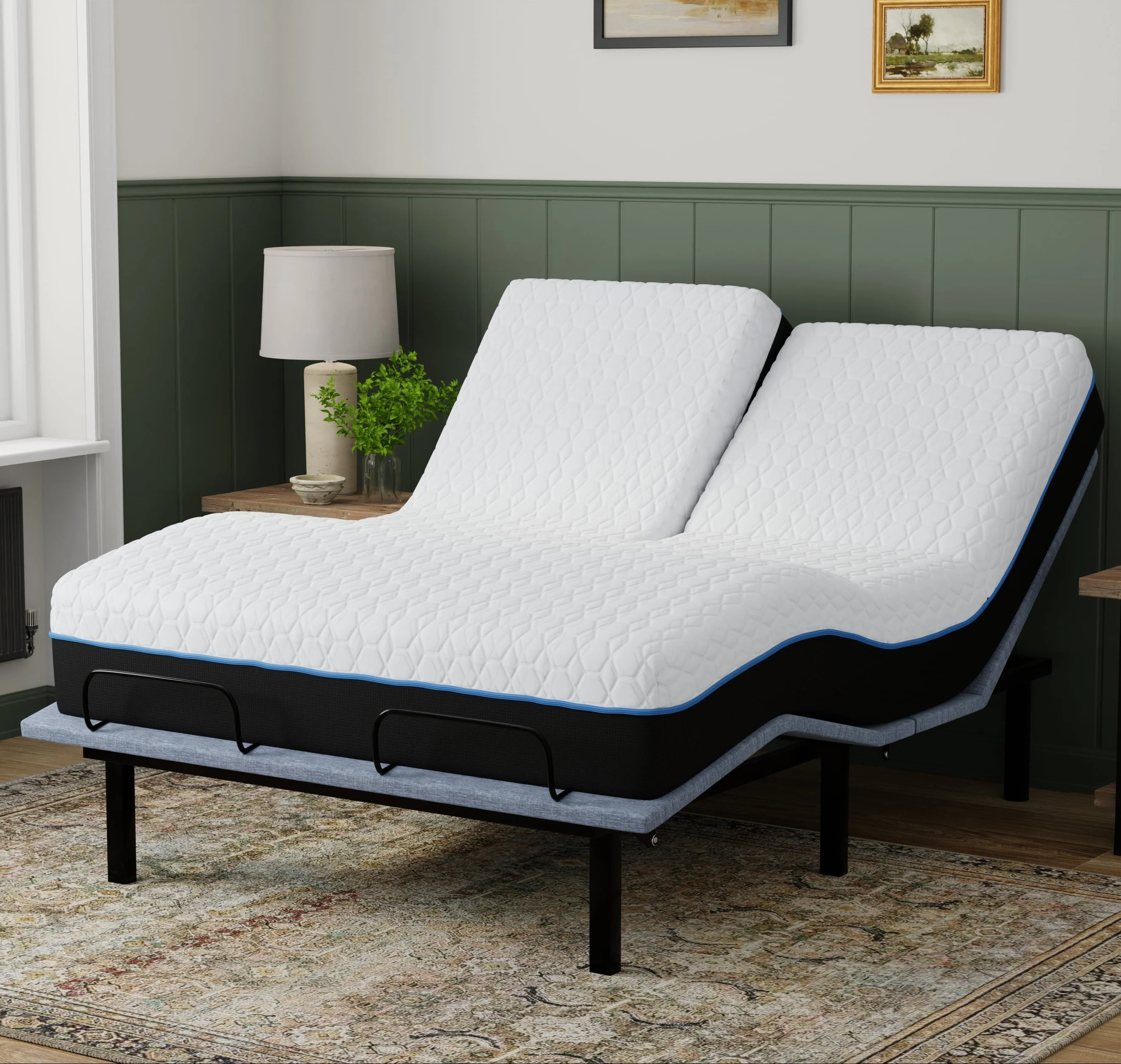 BedTech Copper Lux 12" Split Top Soft Memory Foam Mattress With Phase Change Cooling Fabric