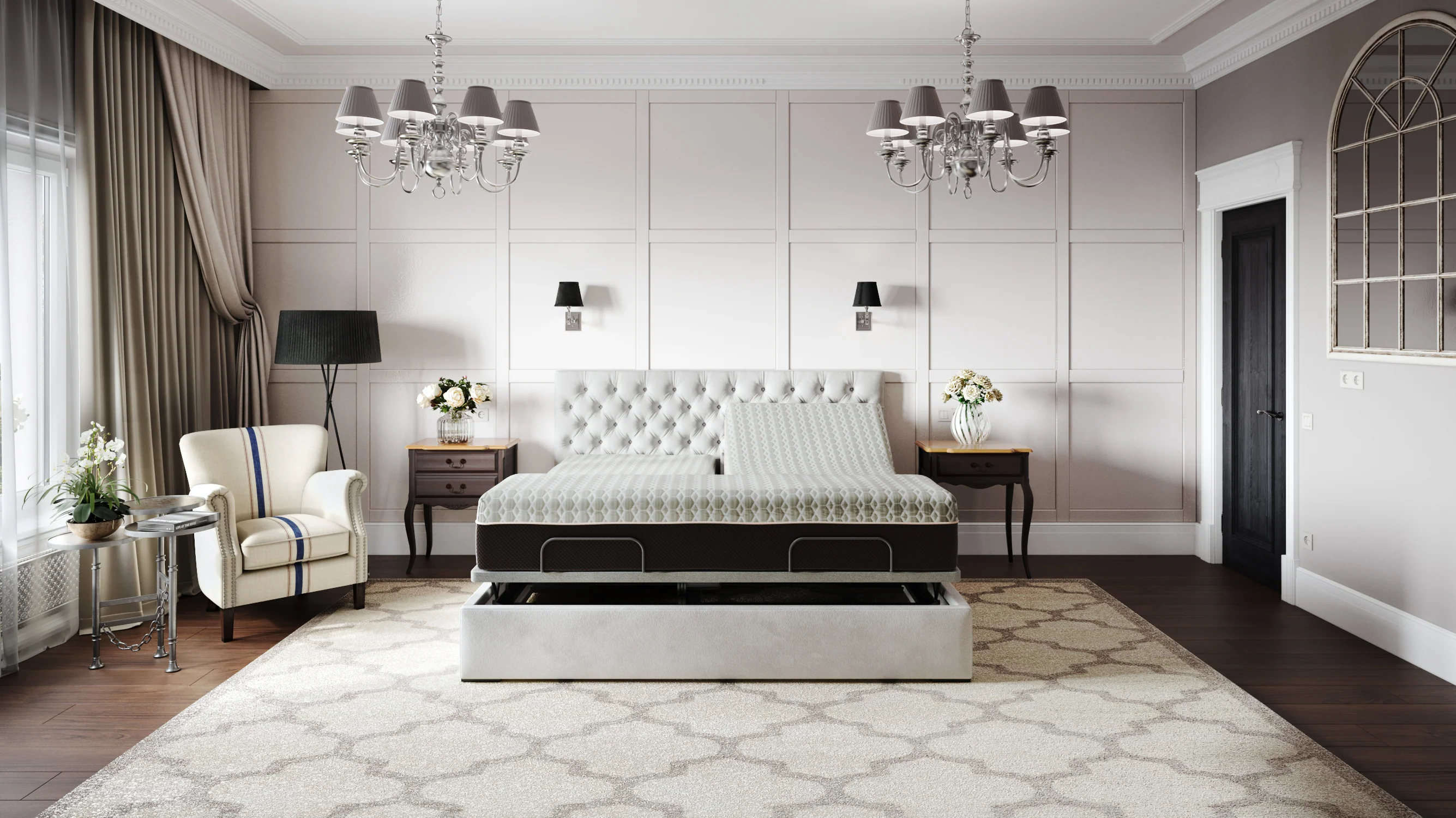 BedTech Copper Lux Hybrid 14" Split Top Mattress With Copper Infused Contouring Memory Comfort Layer and Supportive Coil System - Image 2
