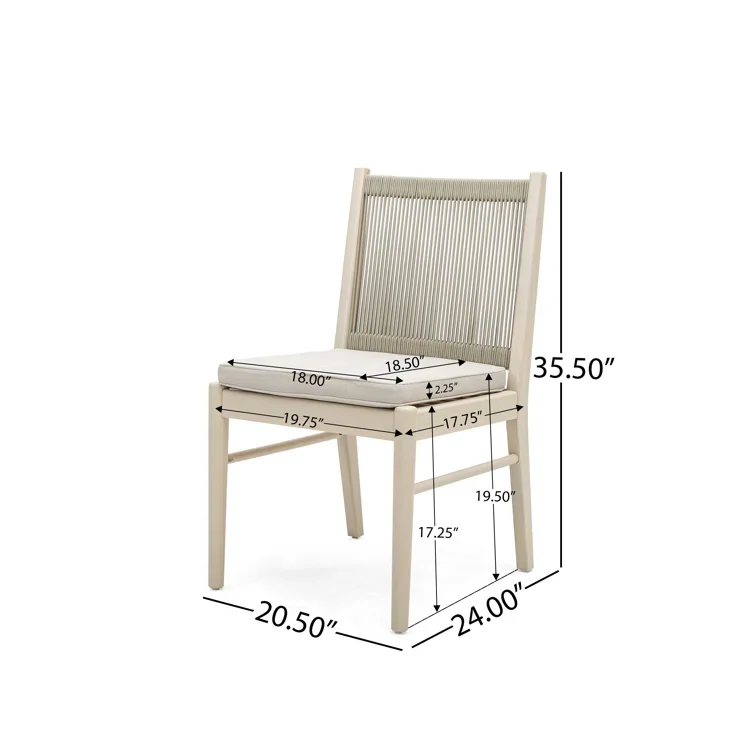 Cordoba Outdoor Dining Chairs, Set of 2 - Image 4