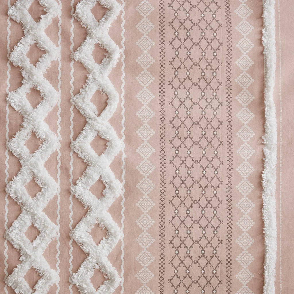 Cotton Printed Chenille Stripe Lined Curtain Panel - Image 8