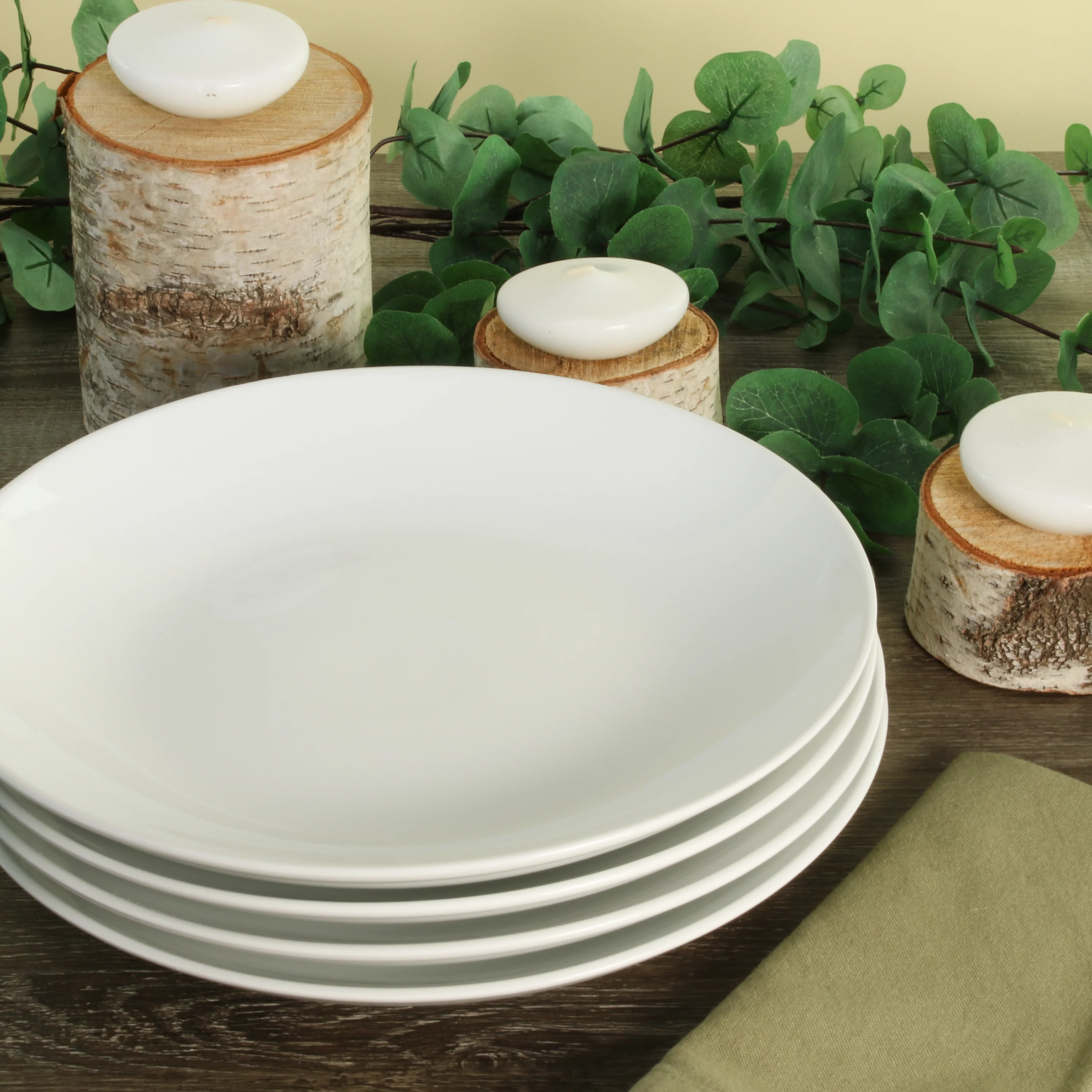 Coupe Shaped Dinner Plates 4 Piece set - Image 2
