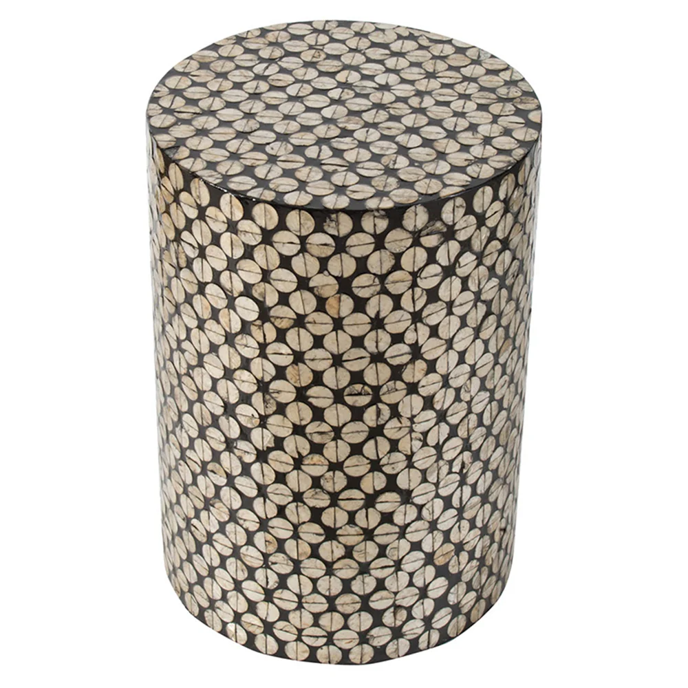 Cylindrical Capiz Side Table - Image 3