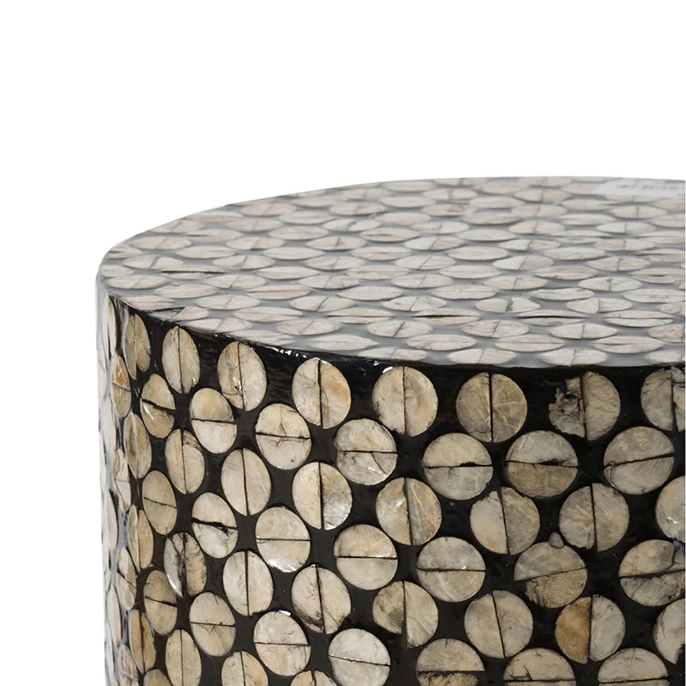 Cylindrical Capiz Side Table - Image 4