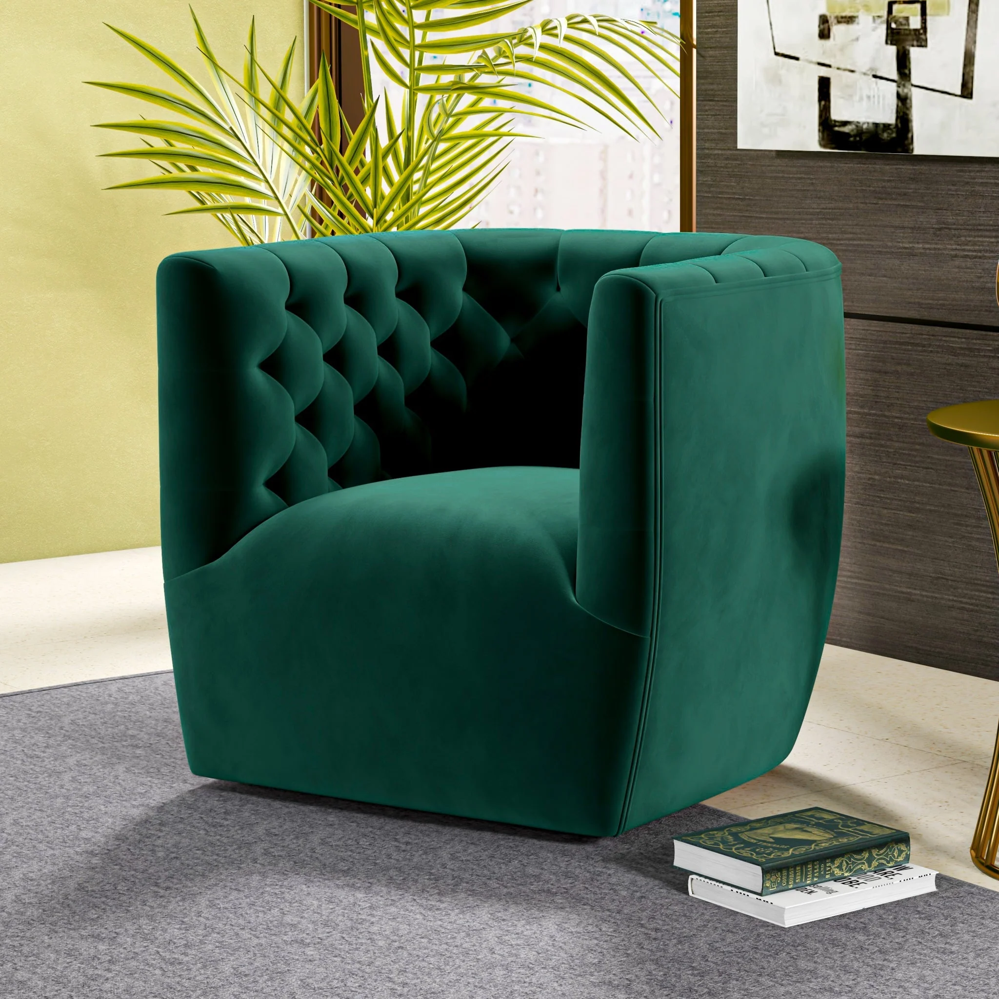 Delaney Velvet Swivel Club Chair - Image 22
