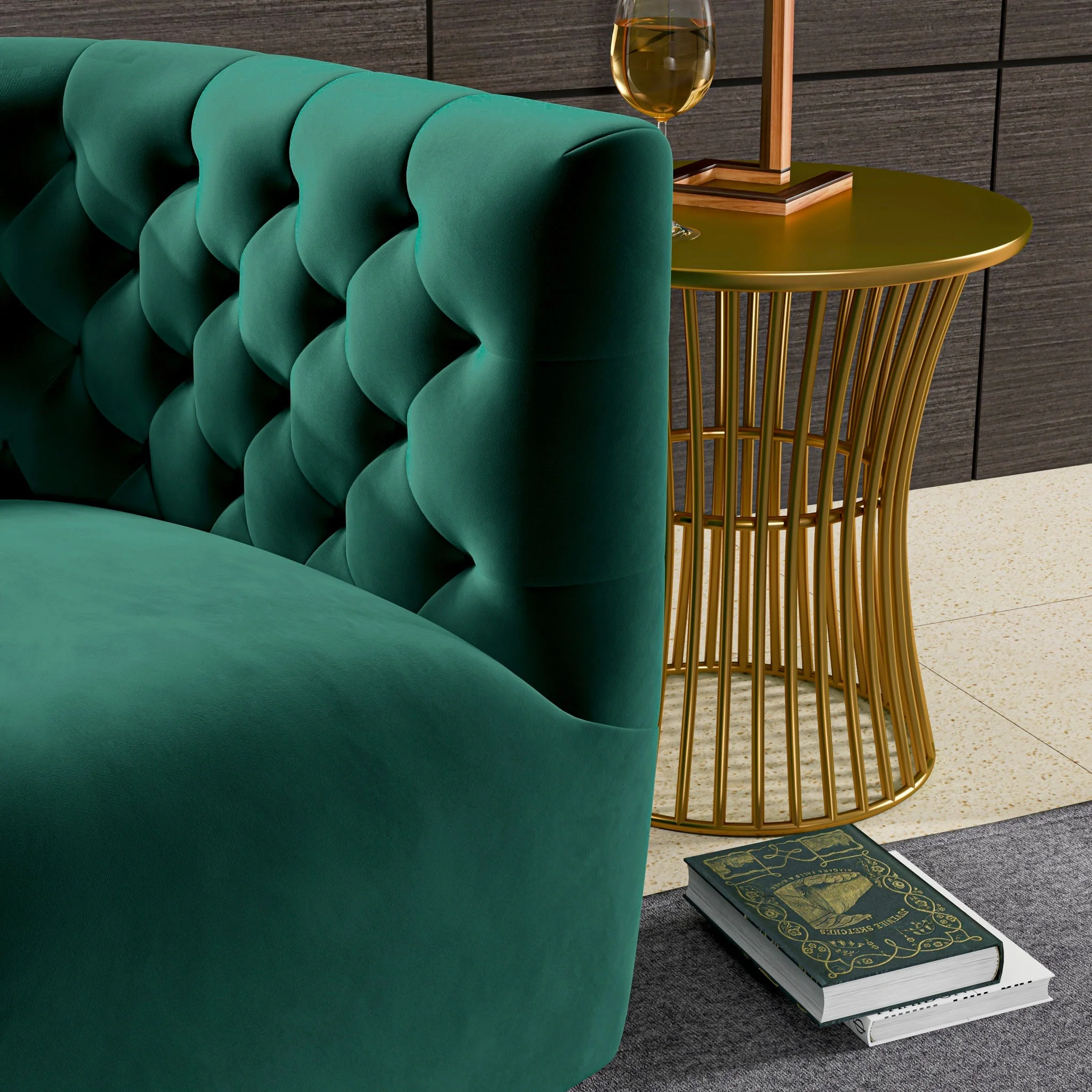 Delaney Velvet Swivel Club Chair - Image 36