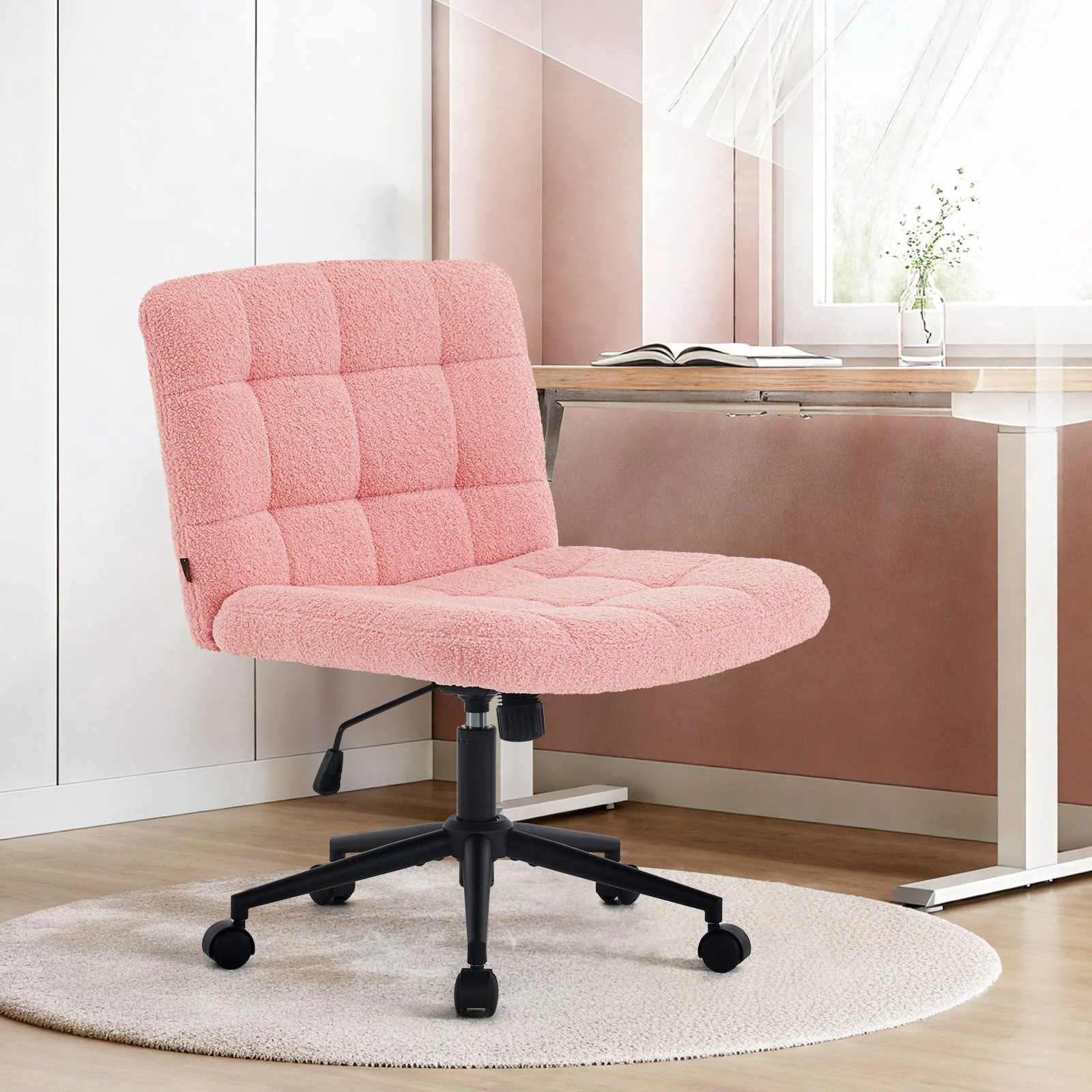 Desk Chair with Wheels, Armless Desk Chair, Adjustable Height 360° Rolling Swivel - Image 18