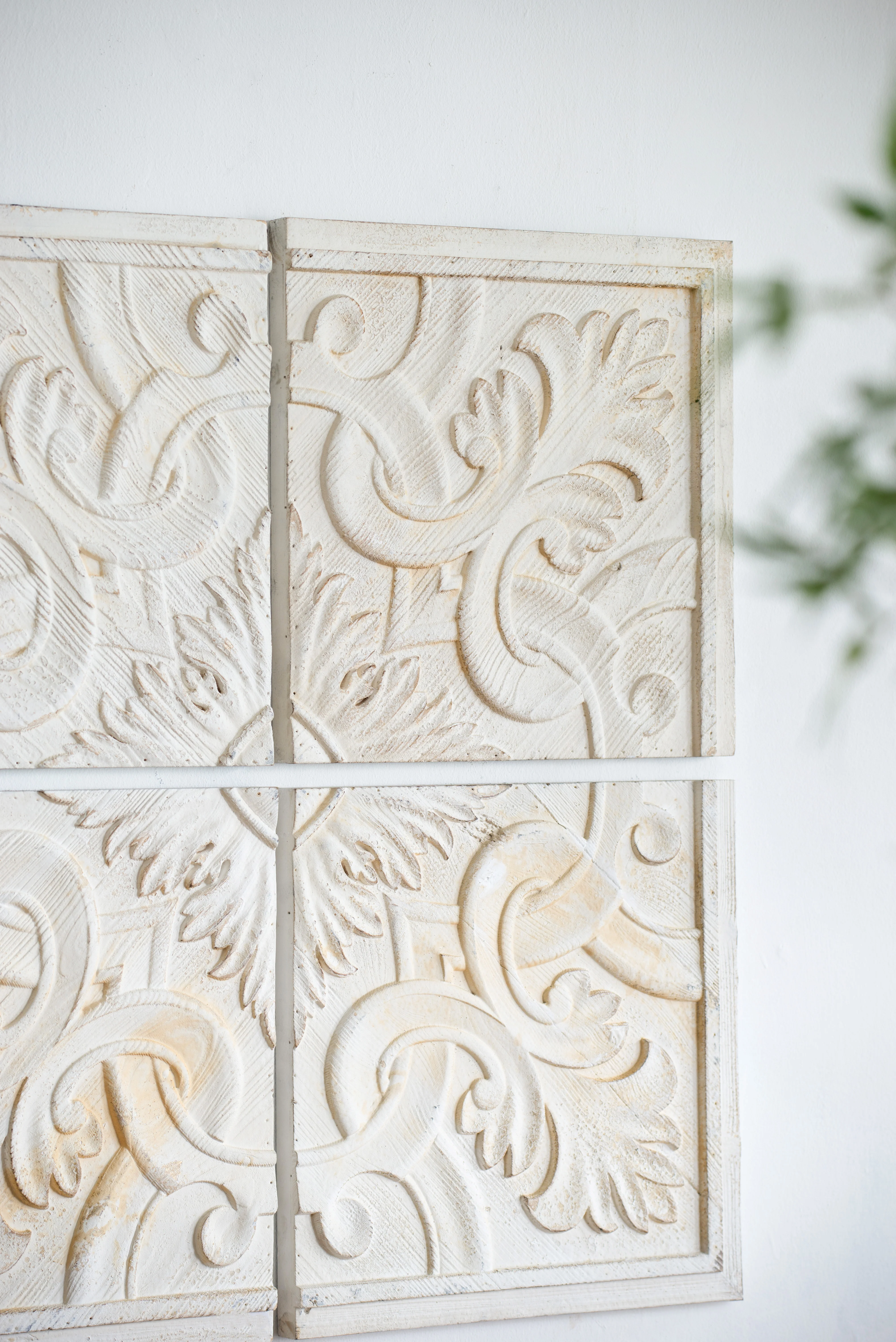 Distressed Wooden Square Wall Panels, Set of 4 - Image 5