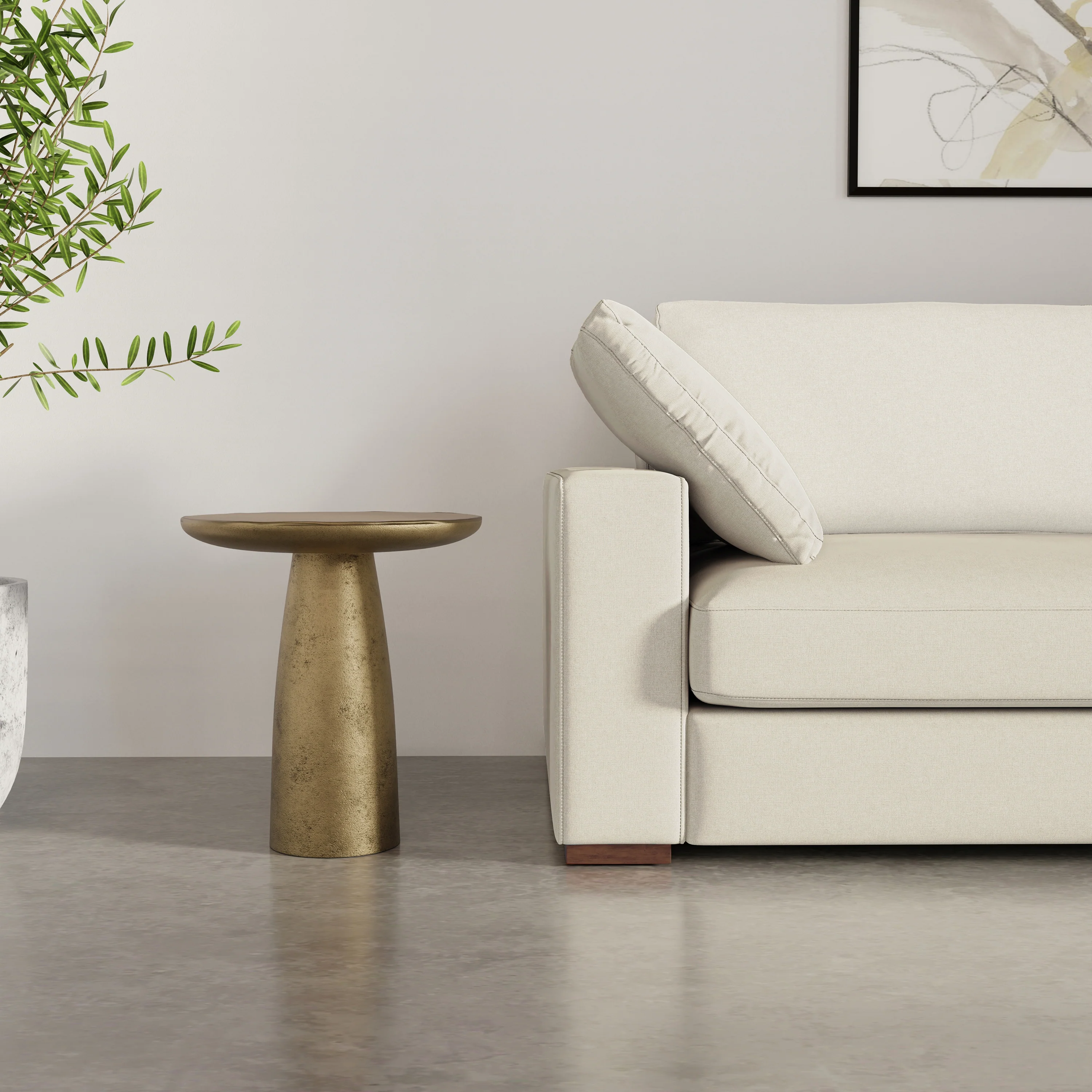Dominique Cast Aluminum Side Table - Image 3