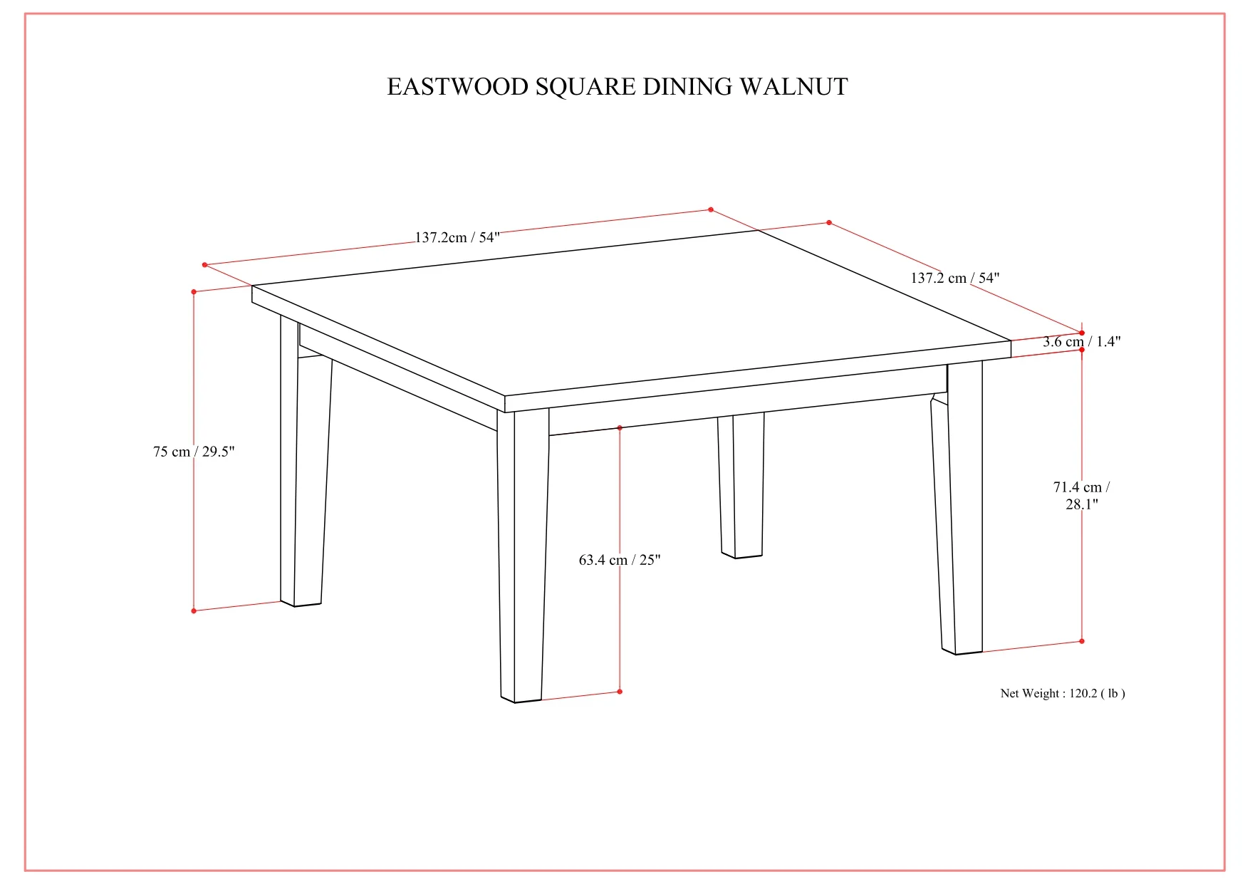 Eastwood Square Dining Table - Image 4