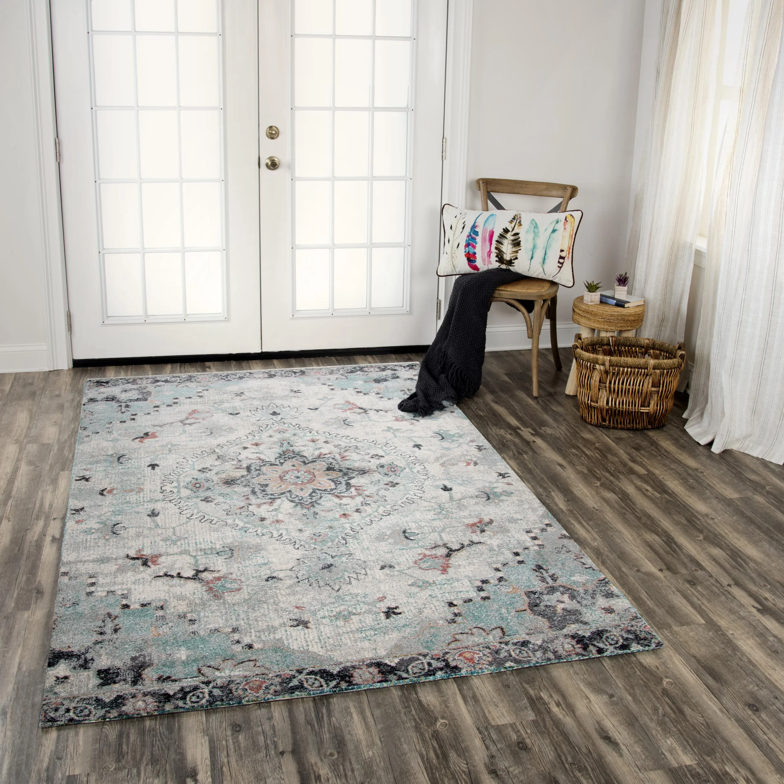 Ellingsworth Power-Loomed Medallion Area Rug - Image 2